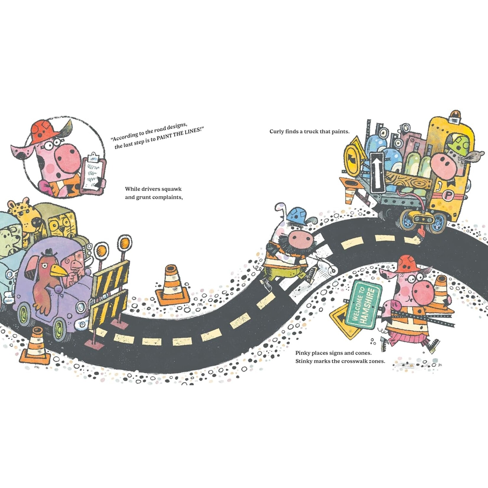 Pigs Dig a Road