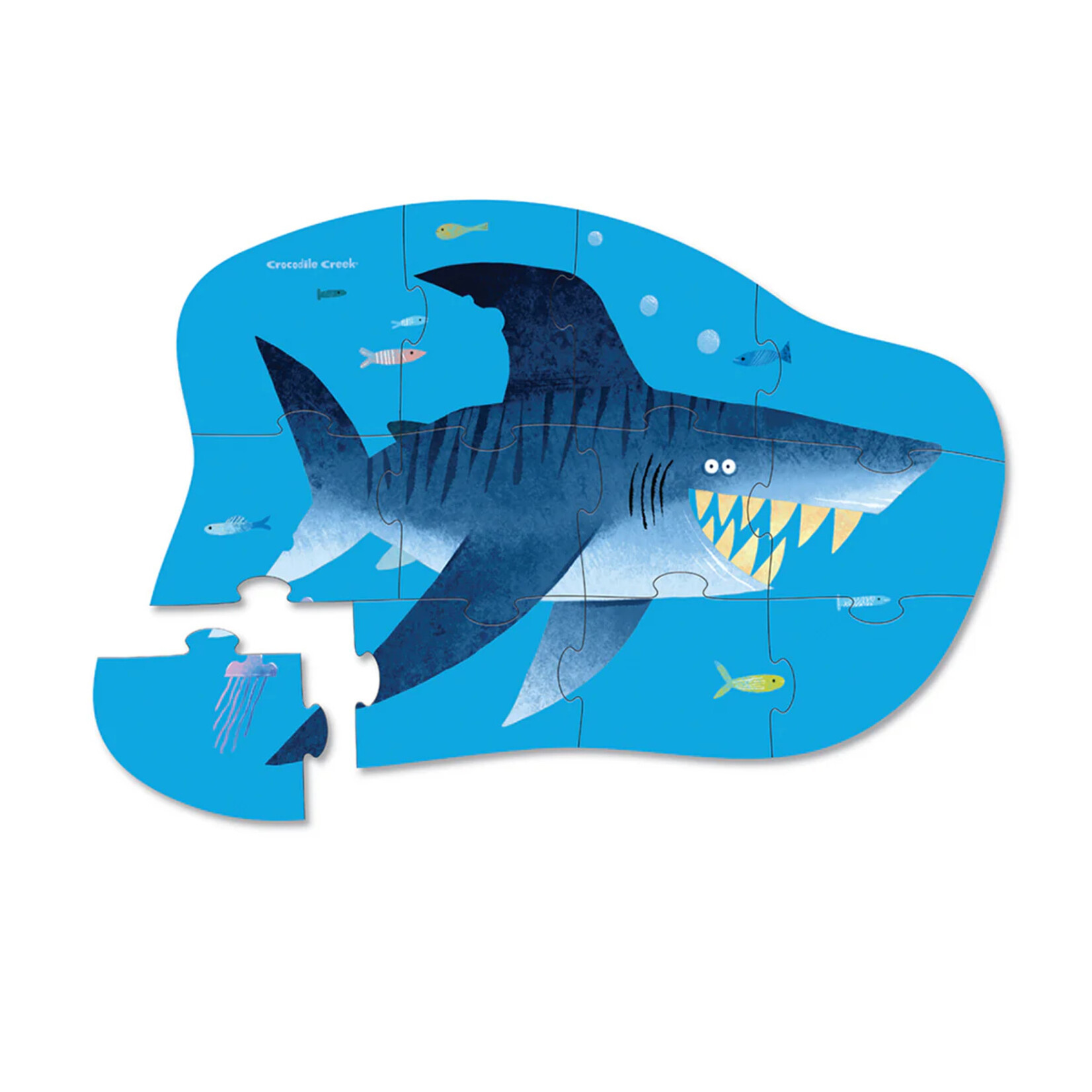 Crocodile Creek 12-Piece Mini Puzzle - Shark City