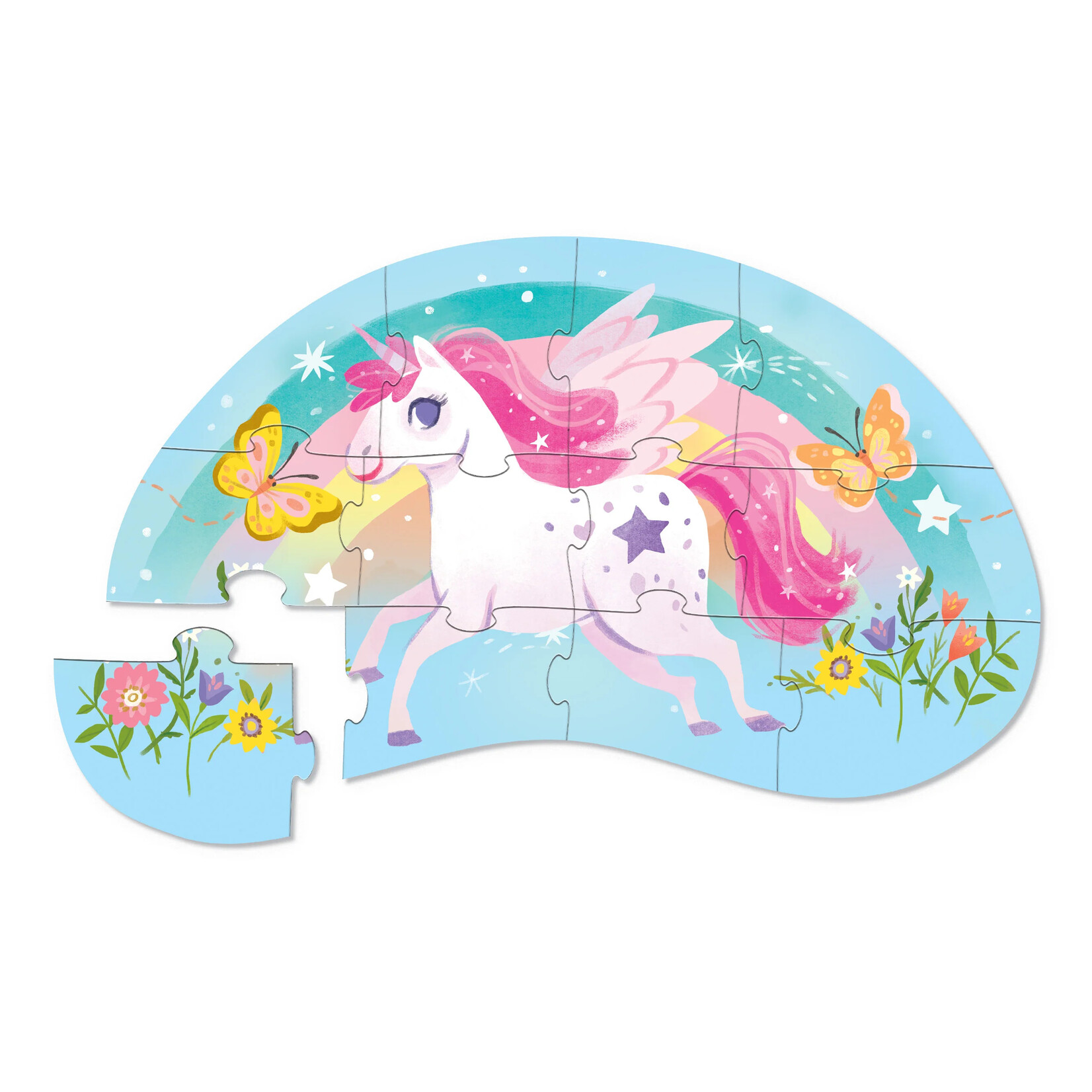 Crocodile Creek 12-Piece Mini Puzzle - Sweet Unicorn