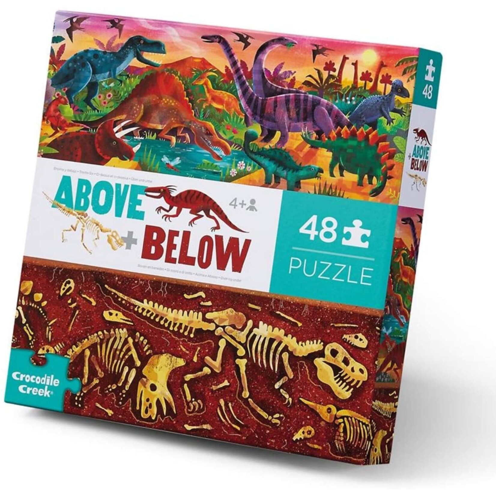 Crocodile Creek 48-Piece Above + Below Puzzle - Dinosaur World