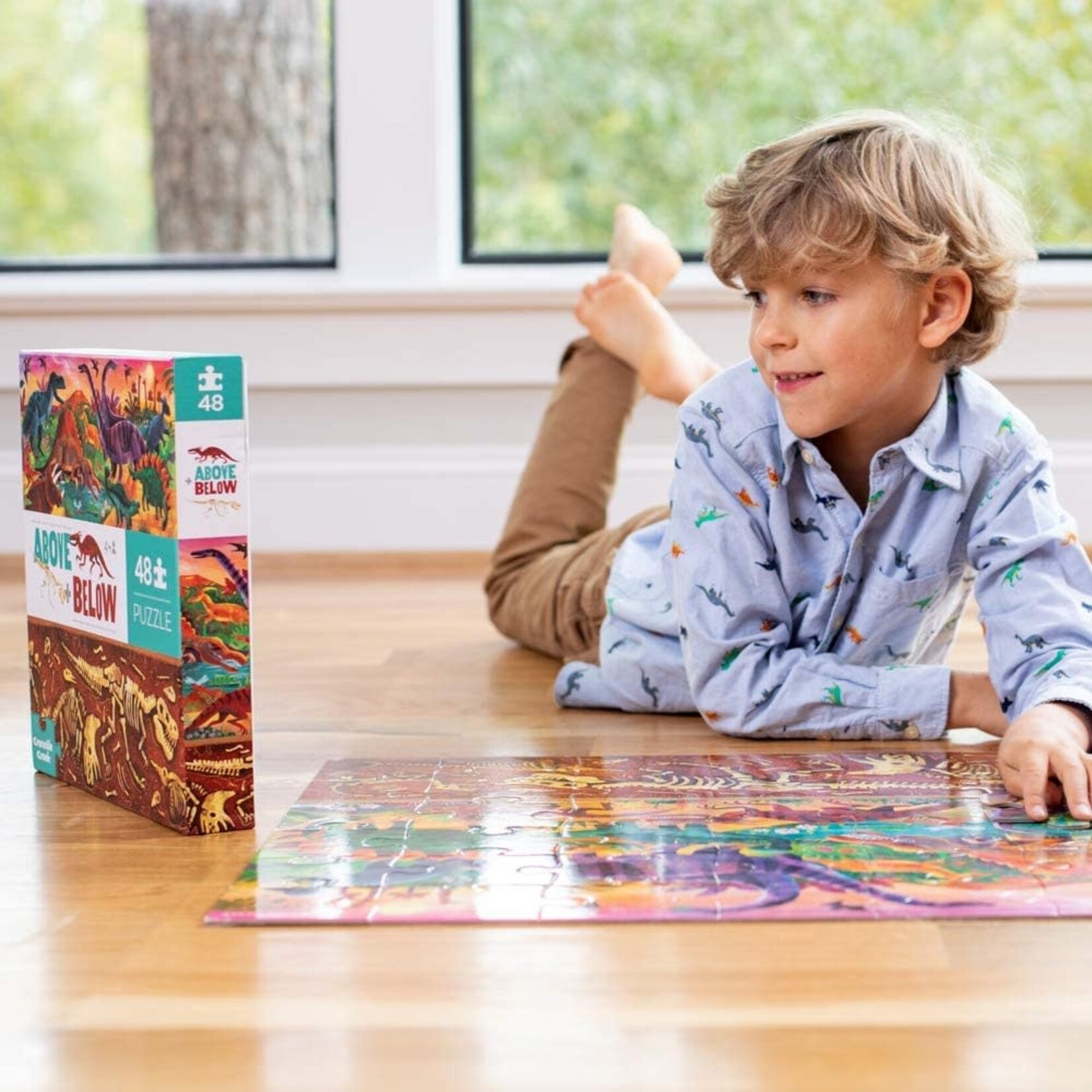Crocodile Creek 48-Piece Above + Below Puzzle - Dinosaur World