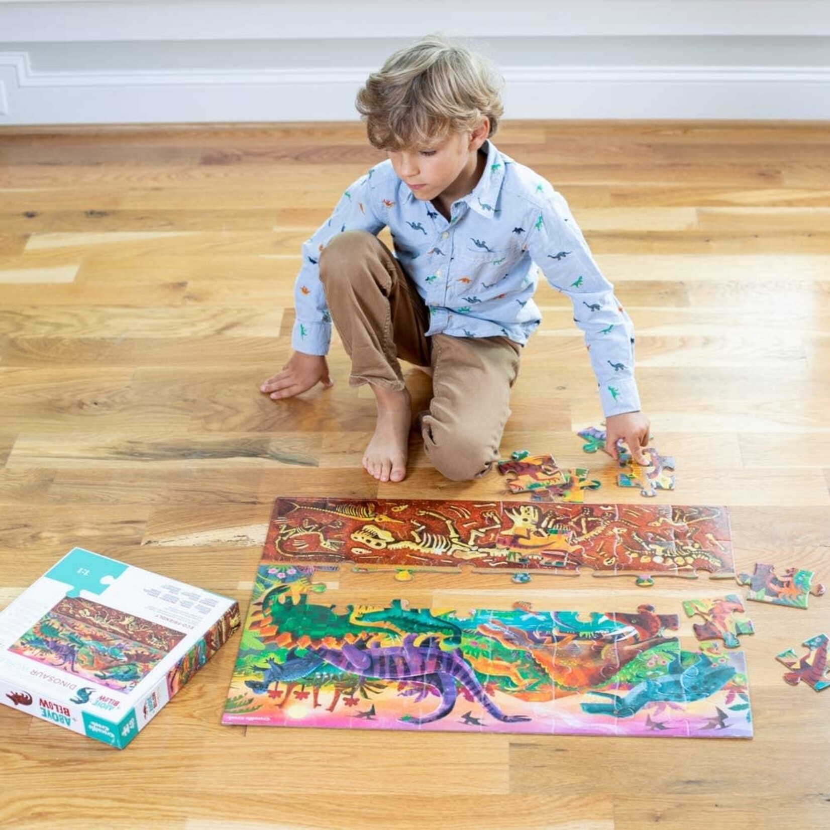 Crocodile Creek 48-Piece Above + Below Puzzle - Dinosaur World