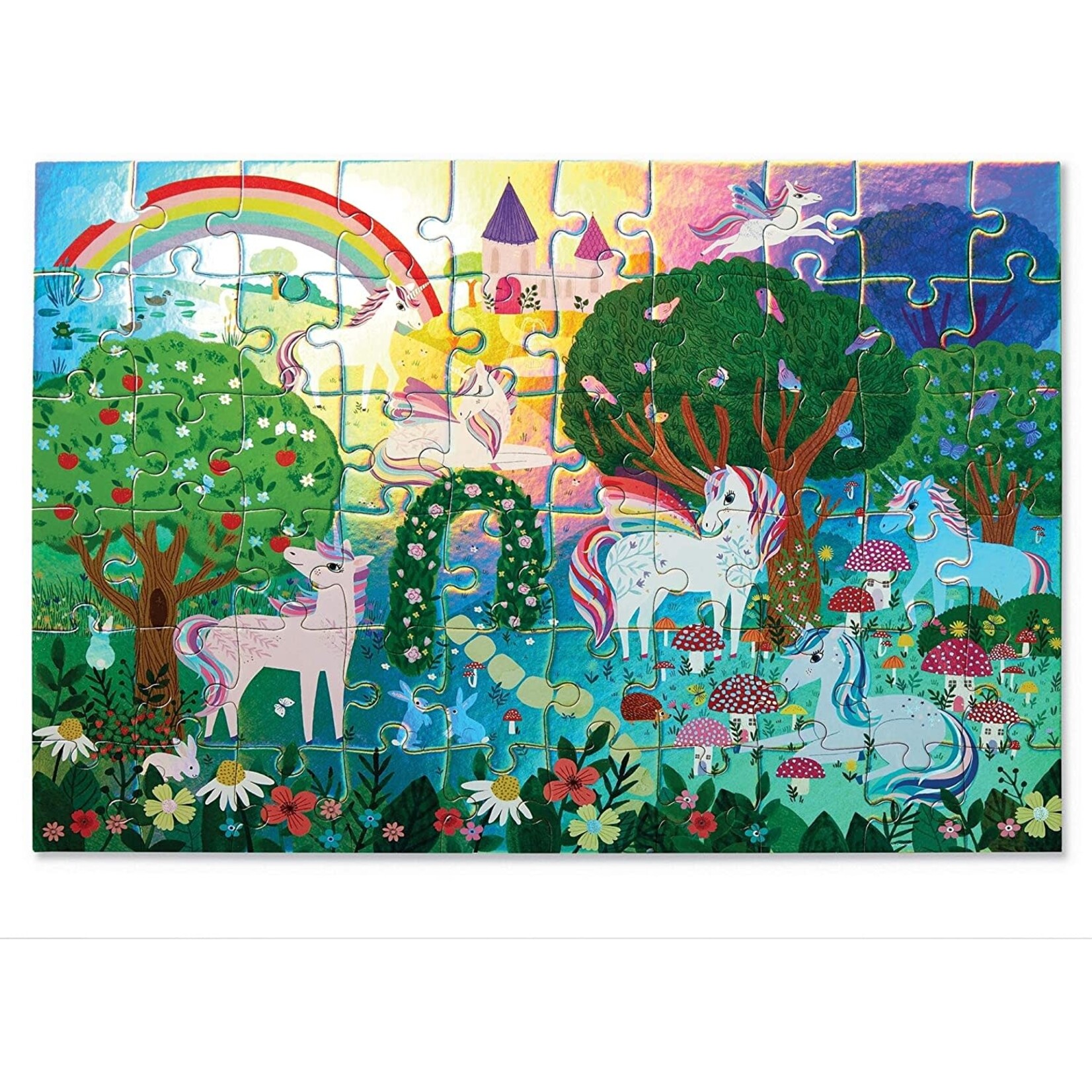 Crocodile Creek 60-Piece Foil Puzzle - Sparkling Unicorn