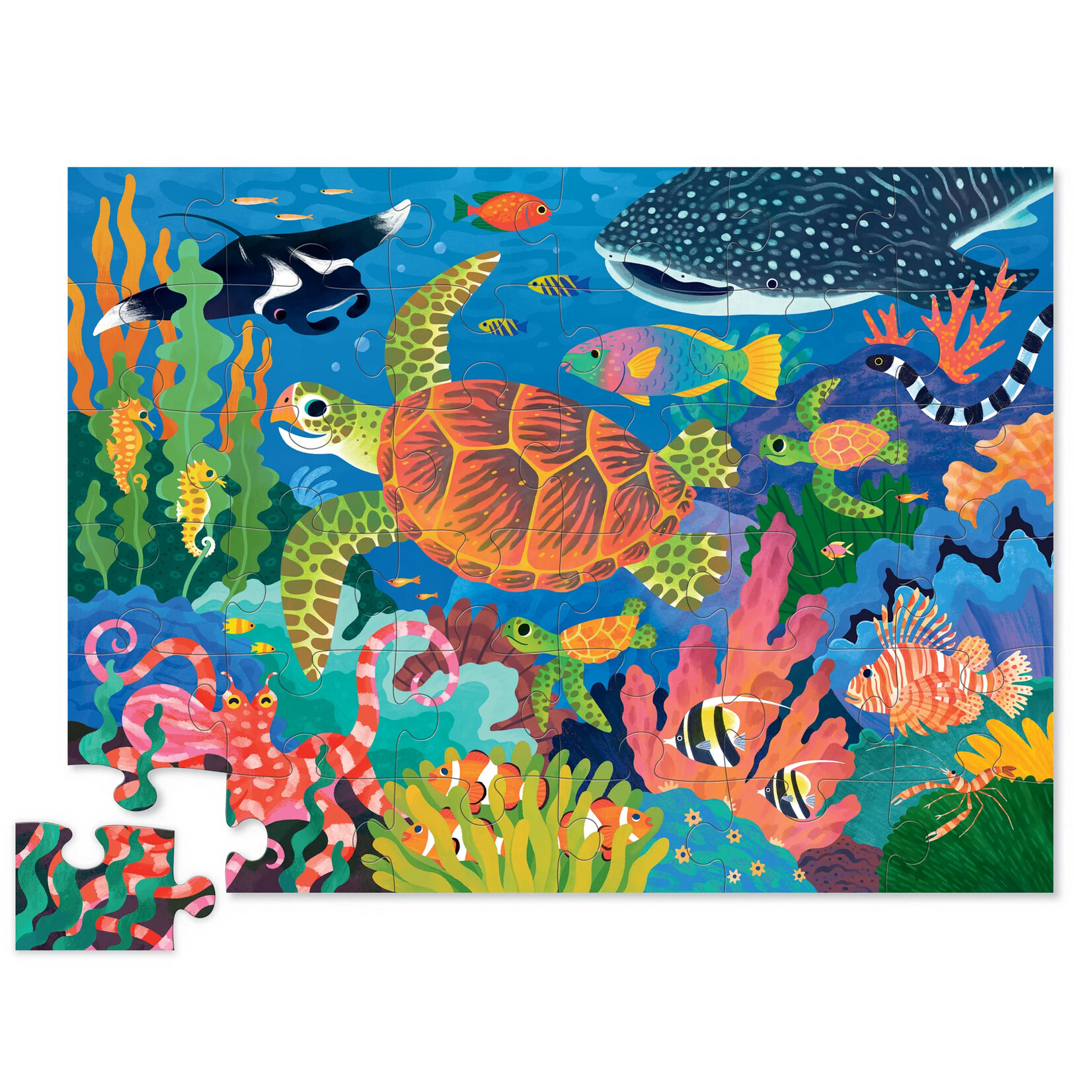 Crocodile Creek 36-Piece Foil Puzzle - Sea Turtle