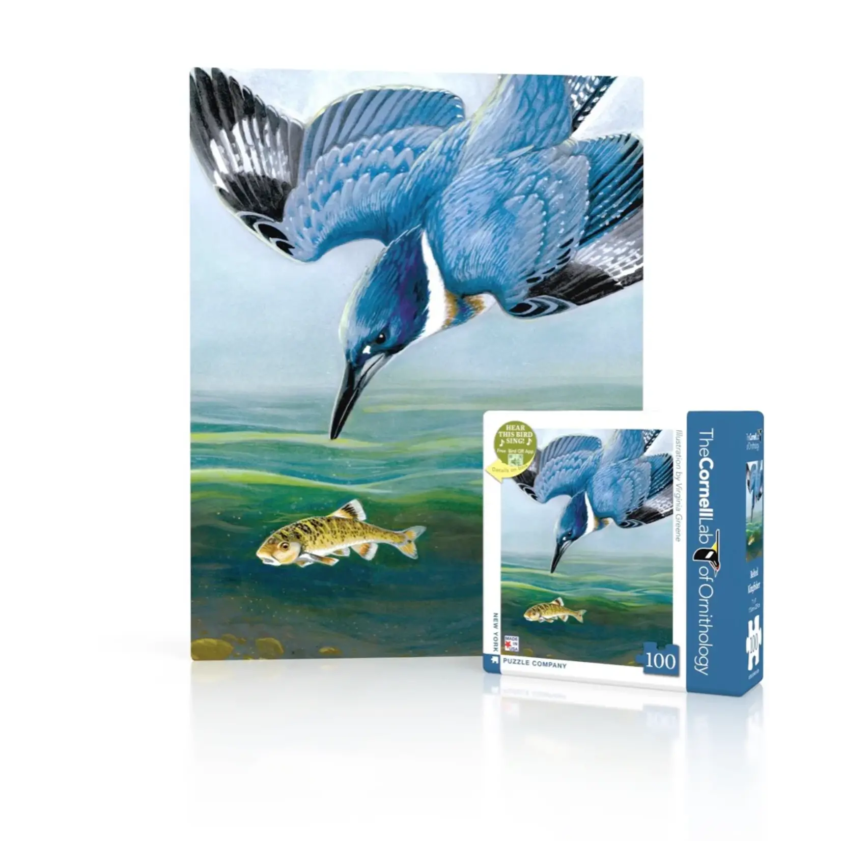 Cornell Lab | Belted Kingfisher - Mini 100 Piece Puzzle
