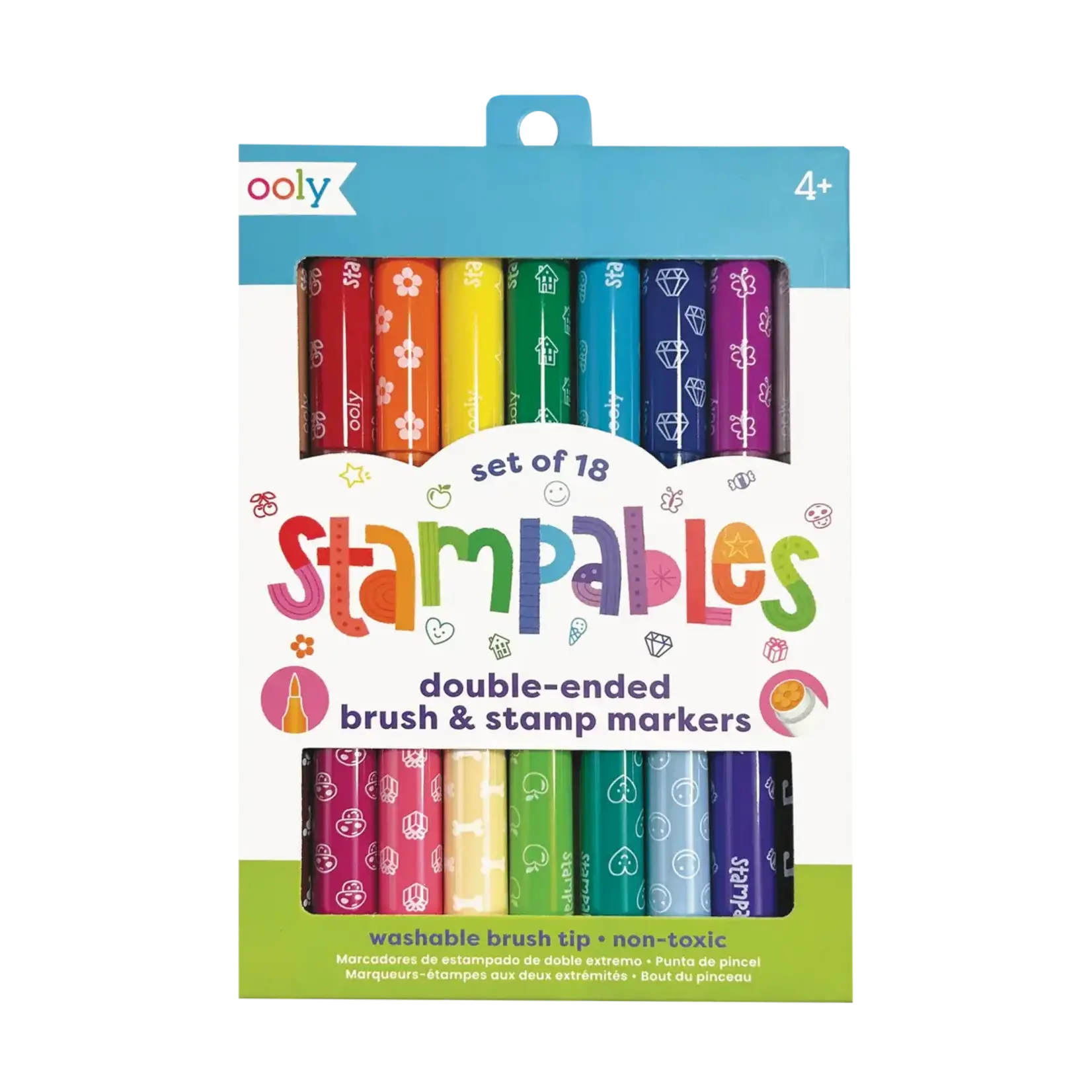 OOLY Stampables Double Ended Unscented Markers - Set of 18