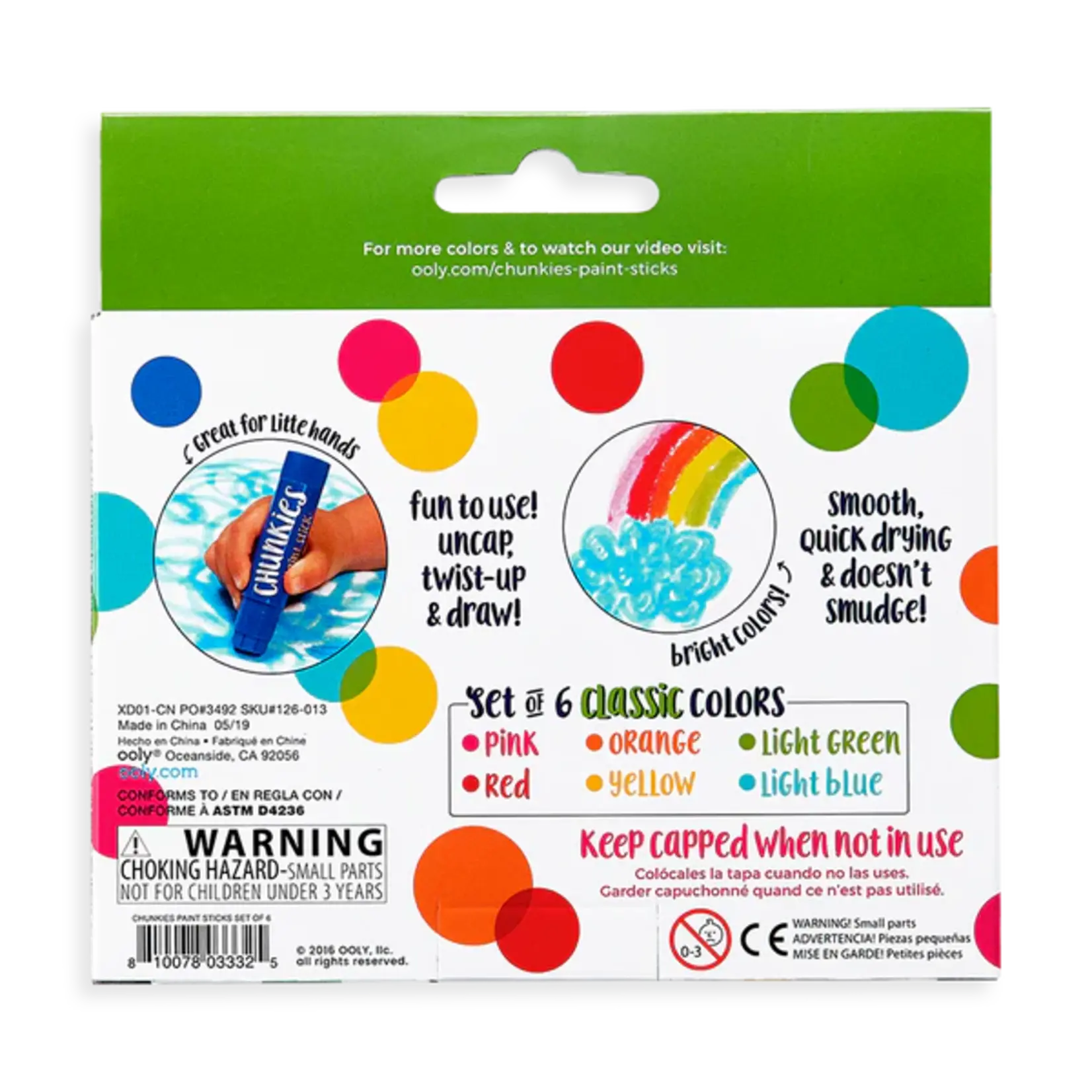 OOLY Chunkies Paint Sticks - Classic (Set of 6)