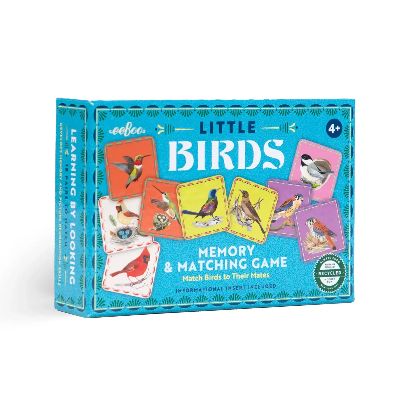 eeboo Little Birds Memory & Matching Game 4+