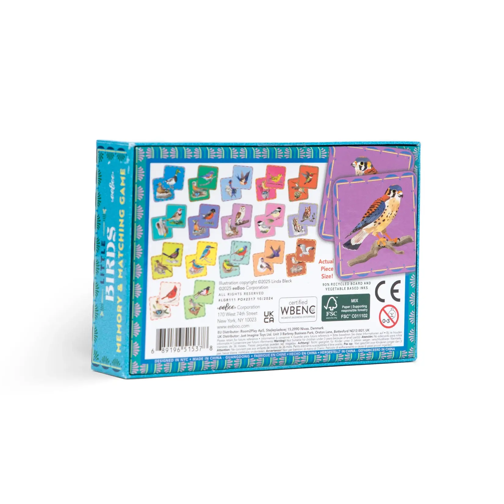 eeboo Little Birds Memory & Matching Game 4+
