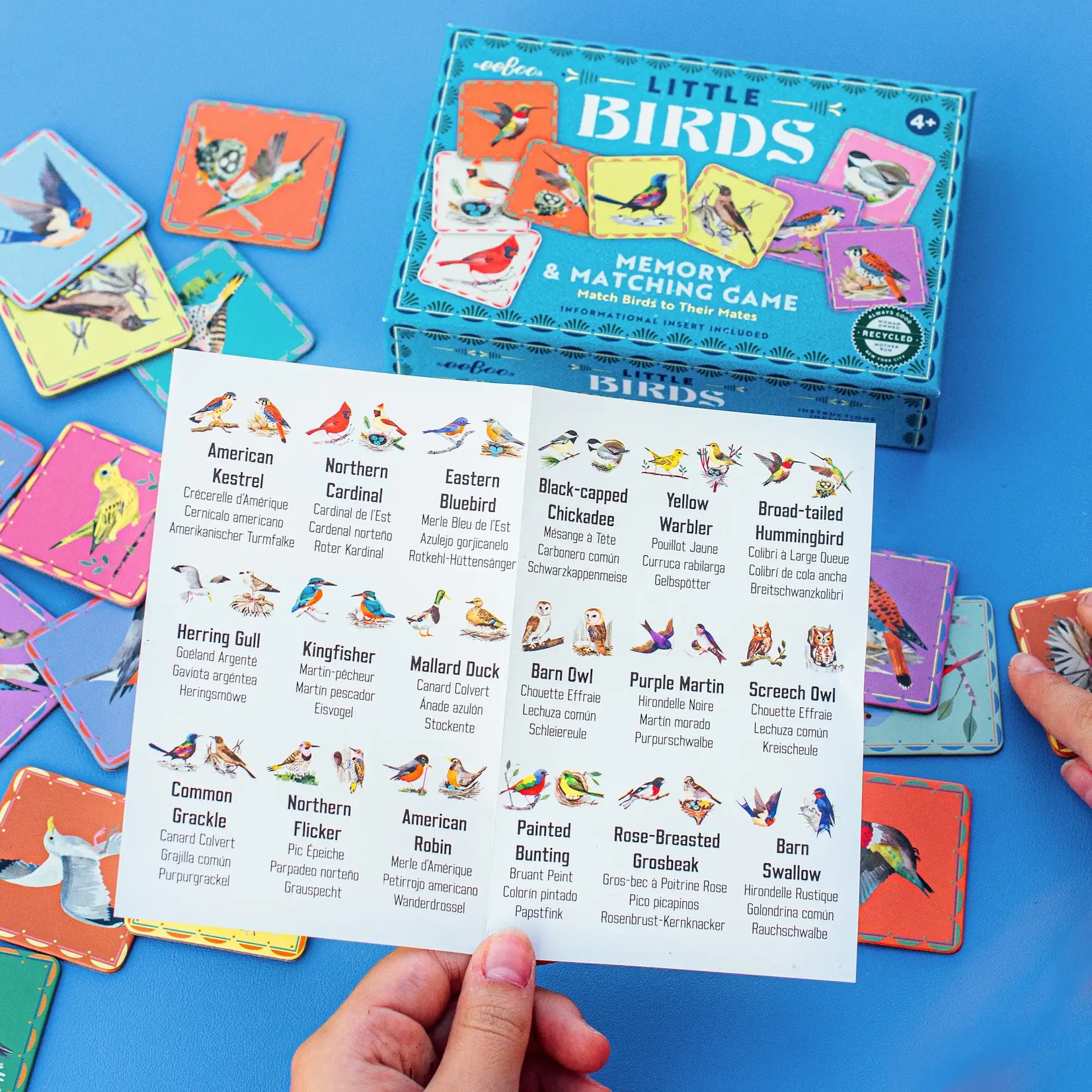 eeboo Little Birds Memory & Matching Game 4+