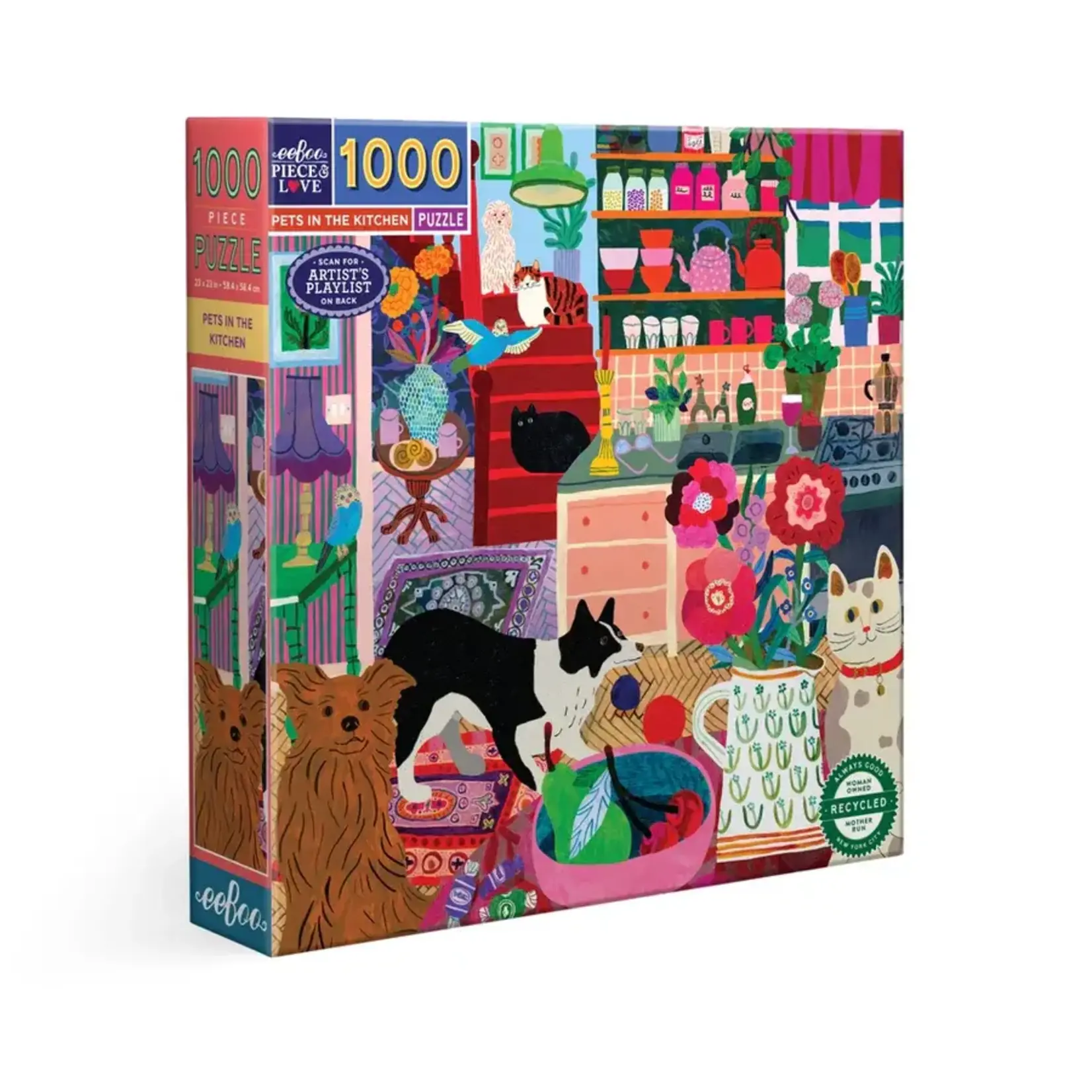 eeboo Pets in the Kitchen 1000 Piece Puzzle