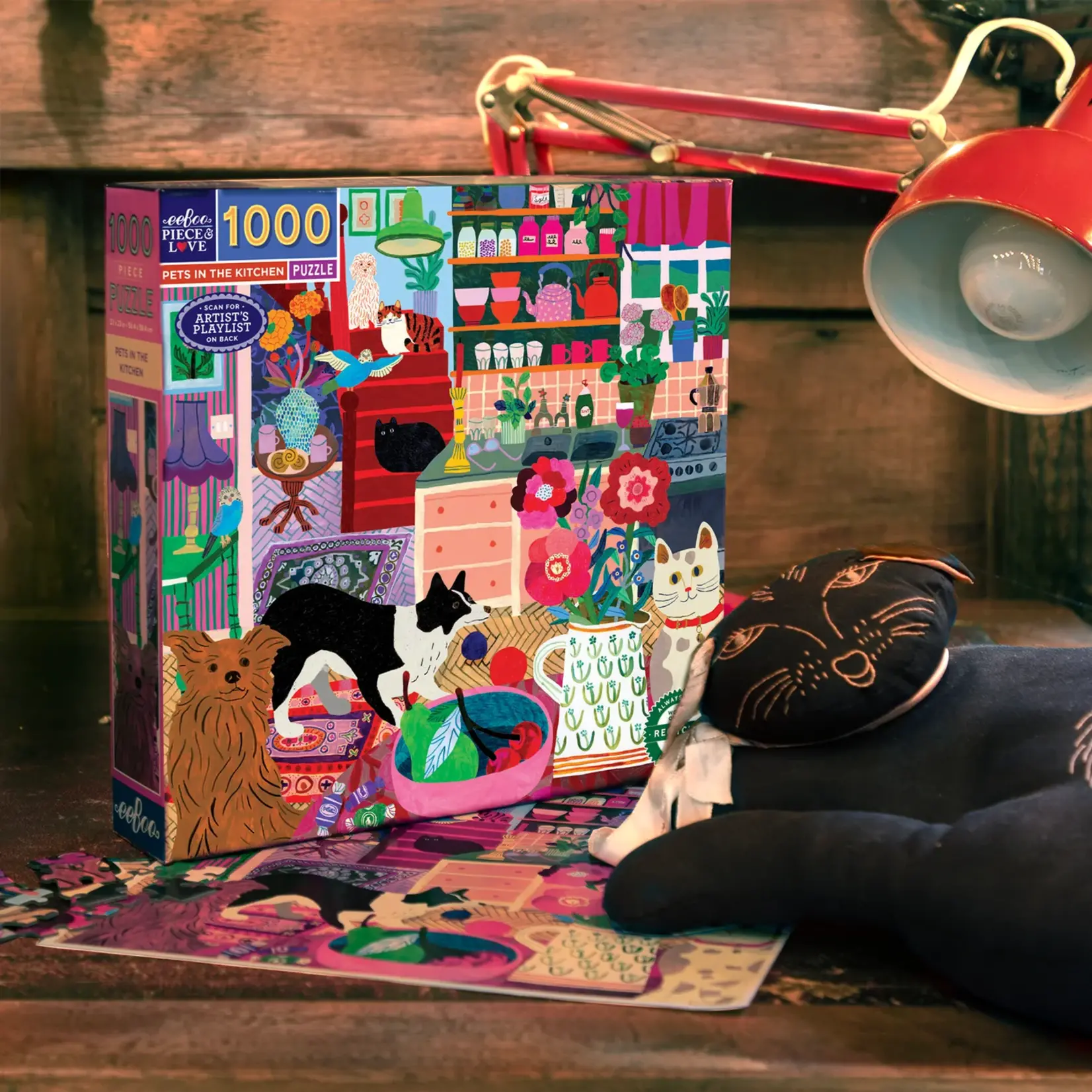 eeboo Pets in the Kitchen 1000 Piece Puzzle