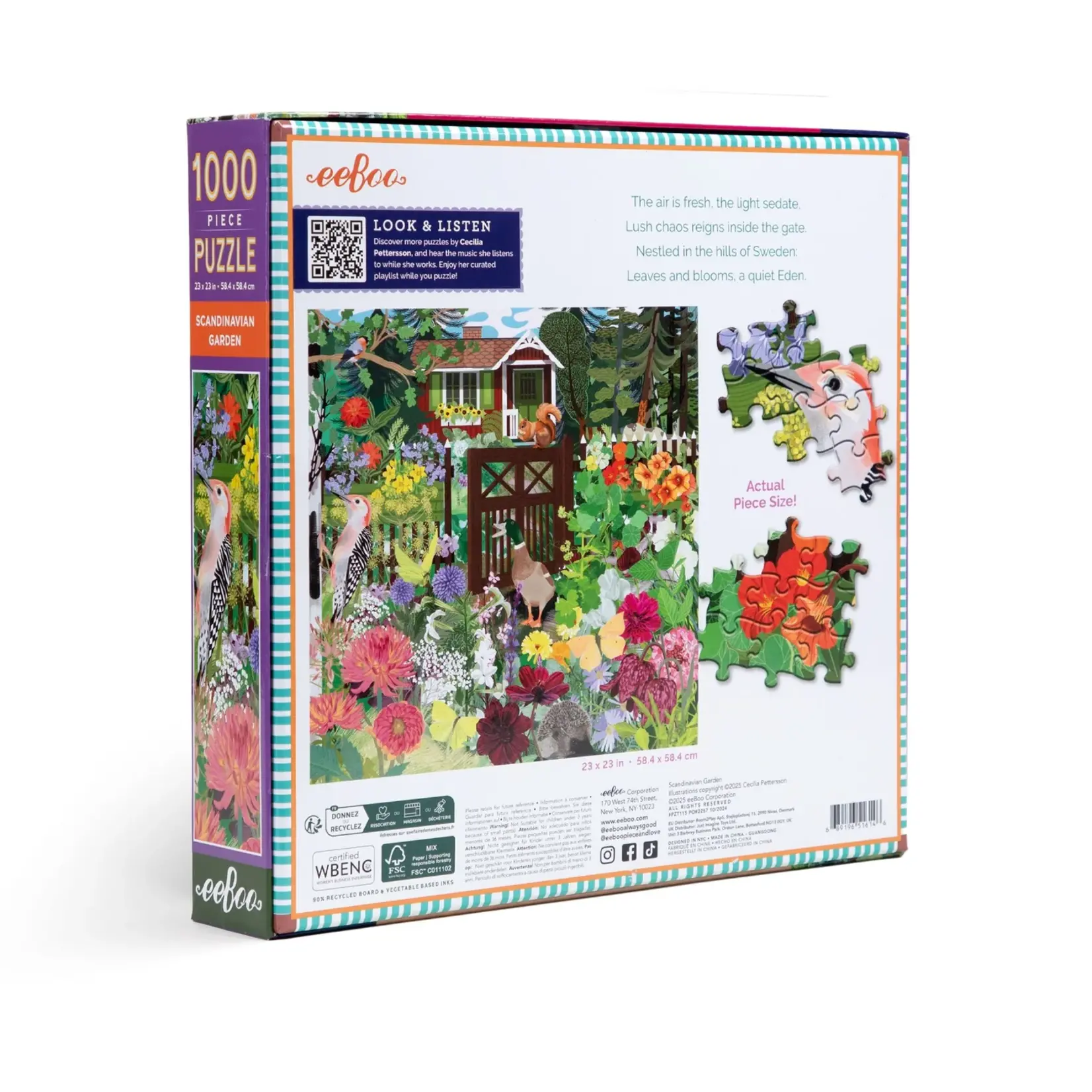 eeboo Scandinavian Garden 1000 Piece Puzzle