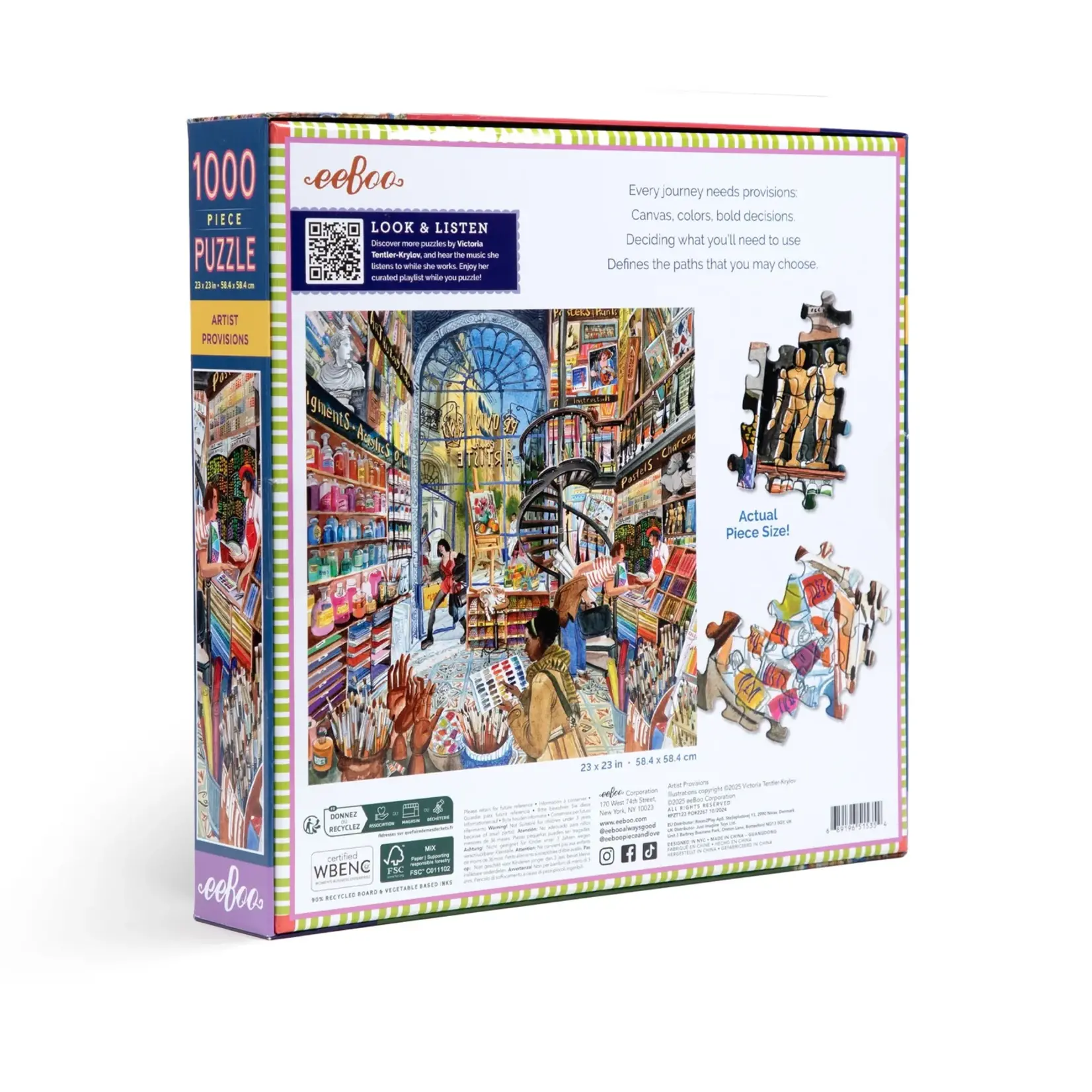 eeboo Artist Provisions 1000 Piece Puzzle