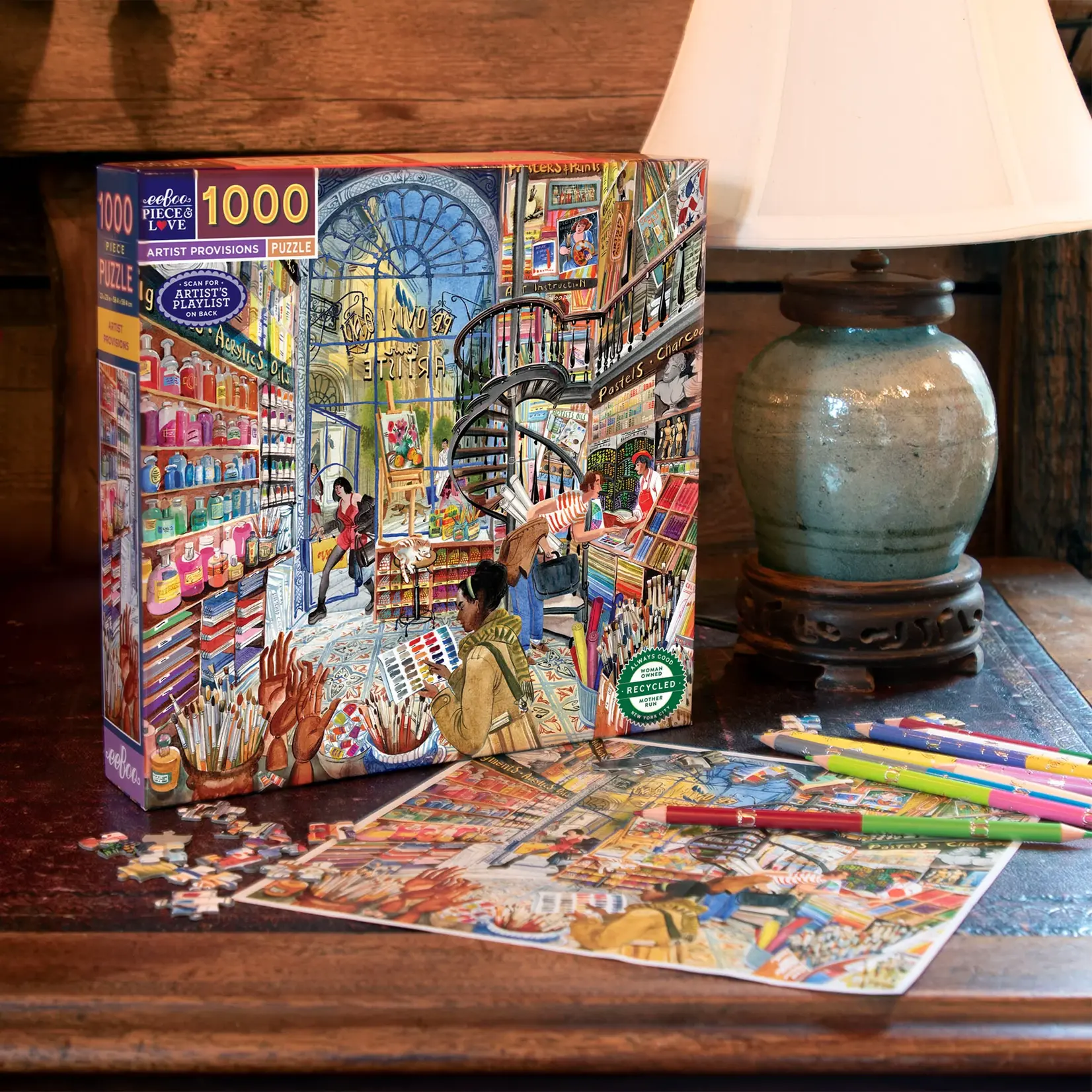 eeboo Artist Provisions 1000 Piece Puzzle