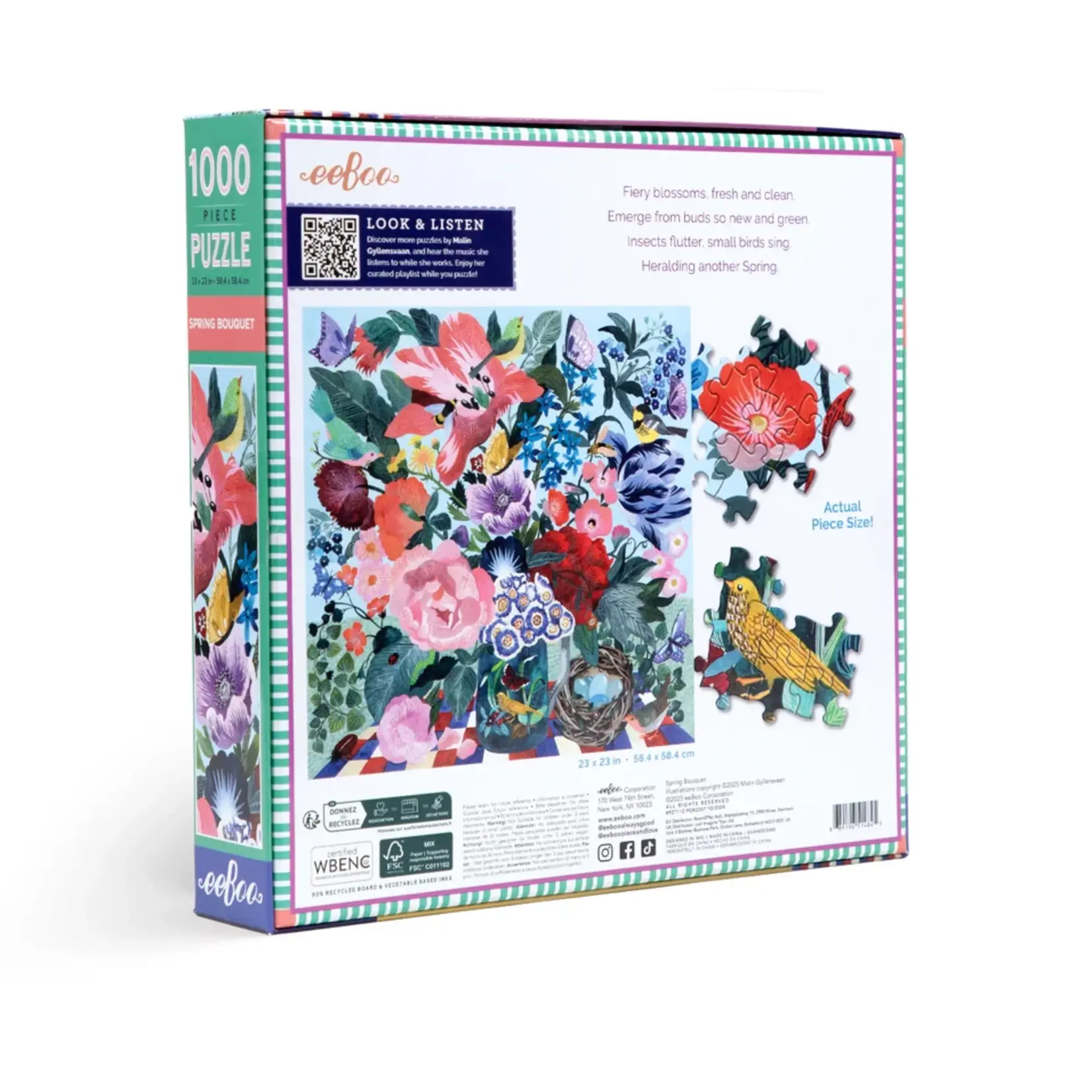 eeboo Spring Bouquet 1000 Piece Puzzle