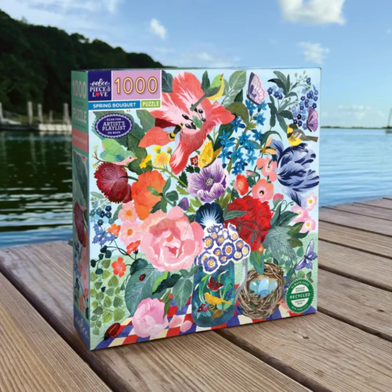 eeboo Spring Bouquet 1000 Piece Puzzle
