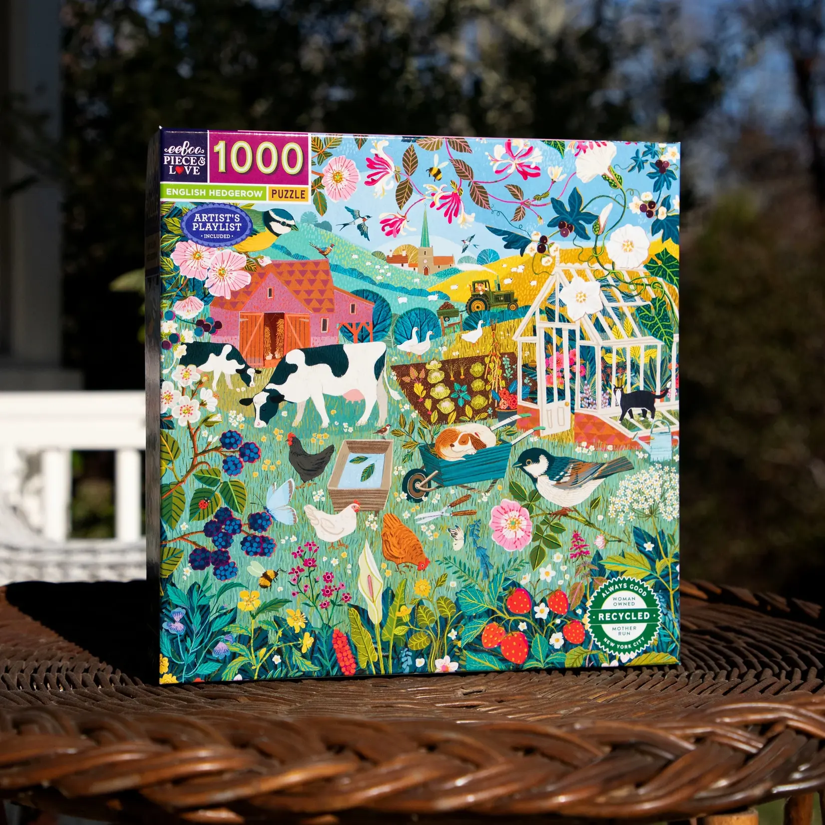 eeboo English Hedgerow 1000 Piece Puzzle