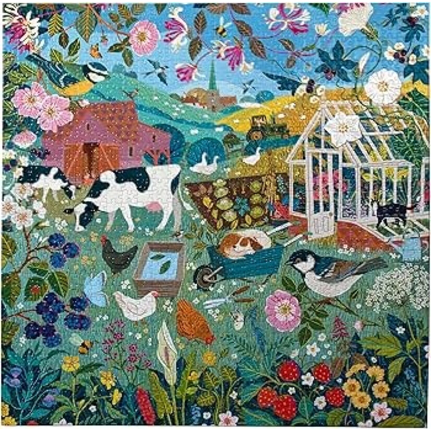eeboo English Hedgerow 1000 Piece Puzzle