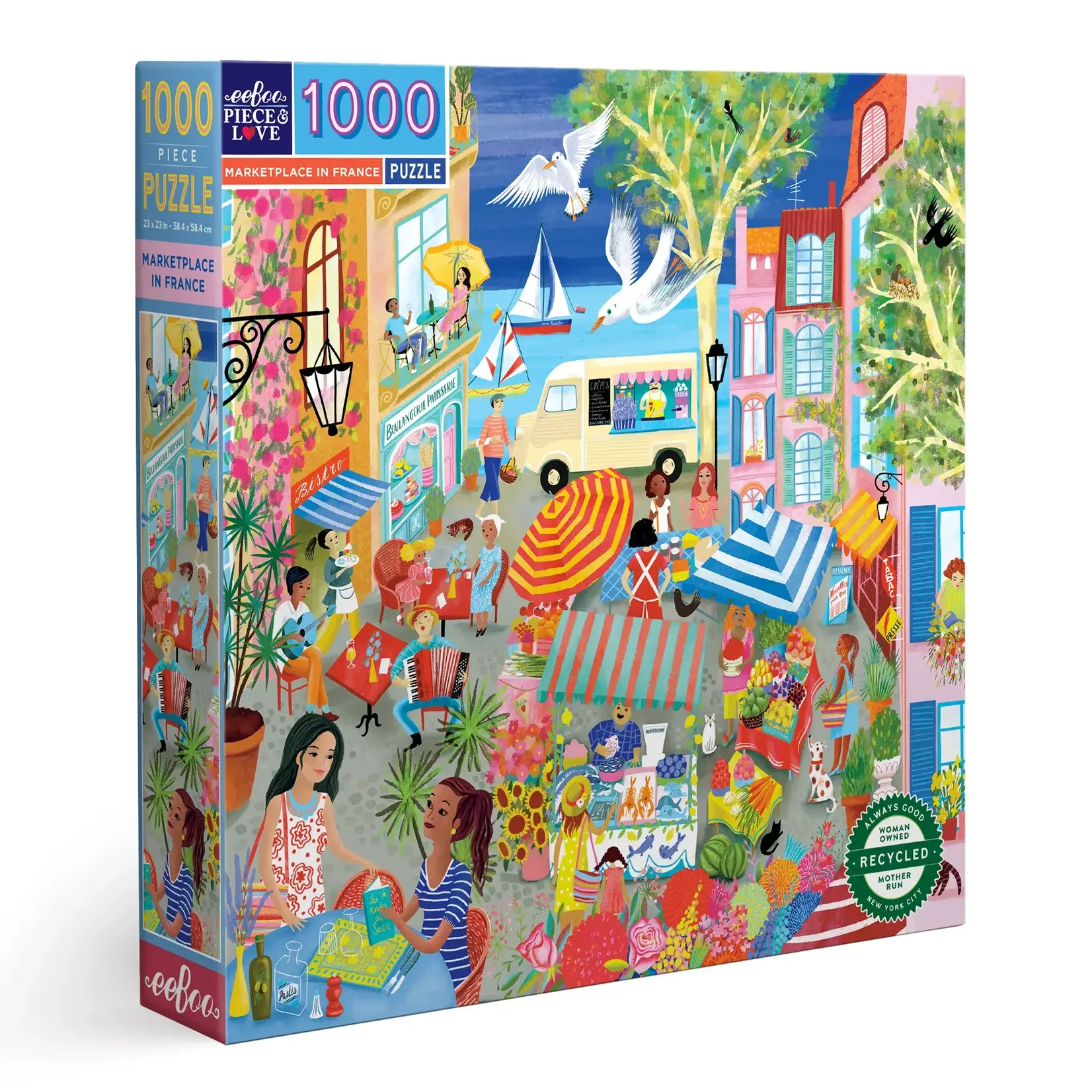 eeboo Marketplace in France 1000 Piece Puzzle