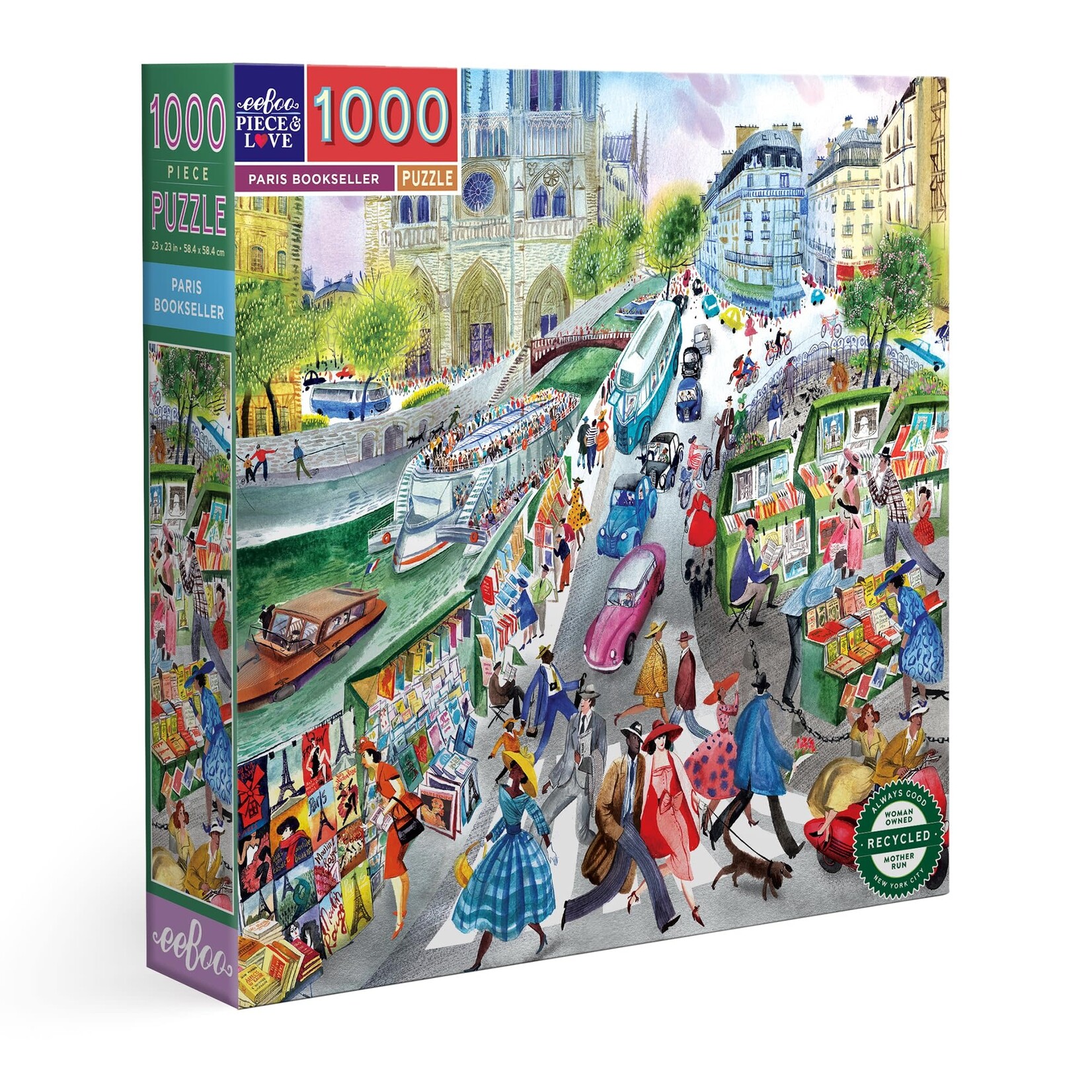 eeboo Paris Bookseller 1000 Piece Puzzle