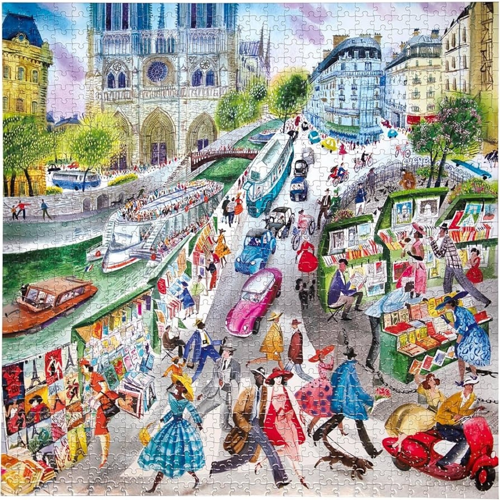 eeboo Paris Bookseller 1000 Piece Puzzle