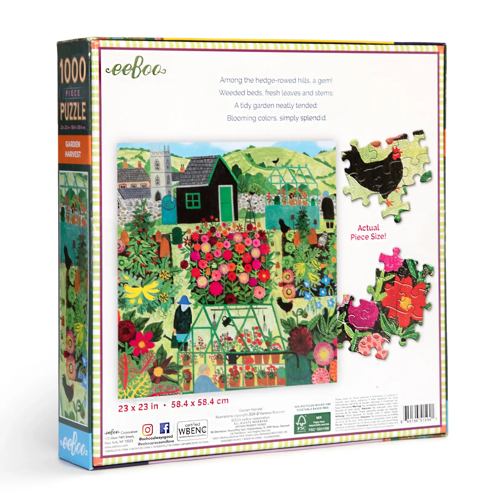 eeboo Garden Harvest 1000 Piece Puzzle