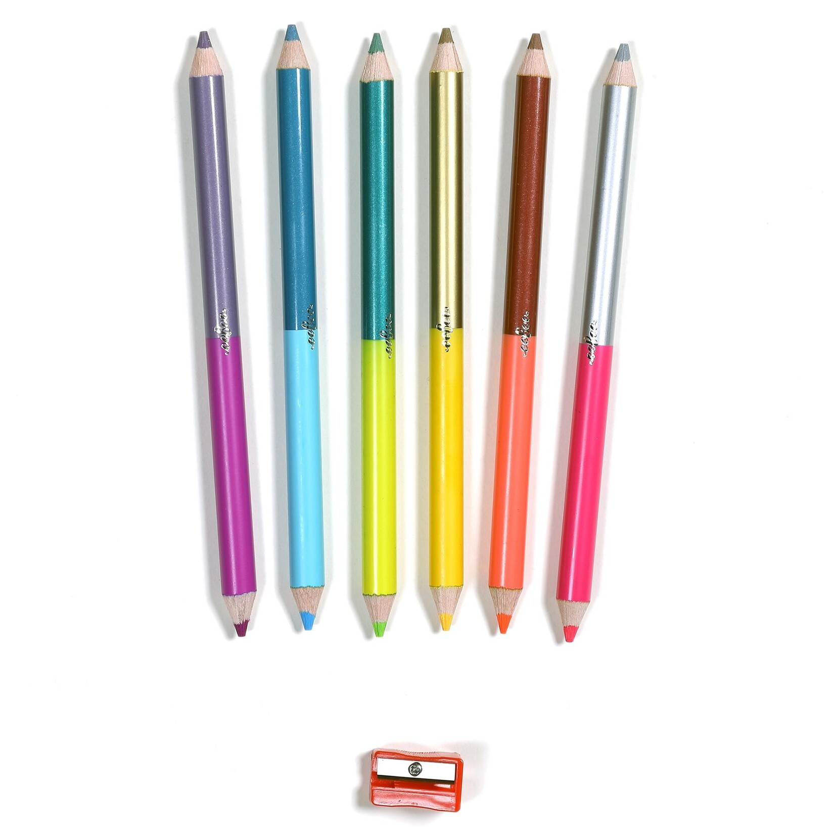 eeboo Axolotl 6 Jumbo Double-Sided Special Pencils