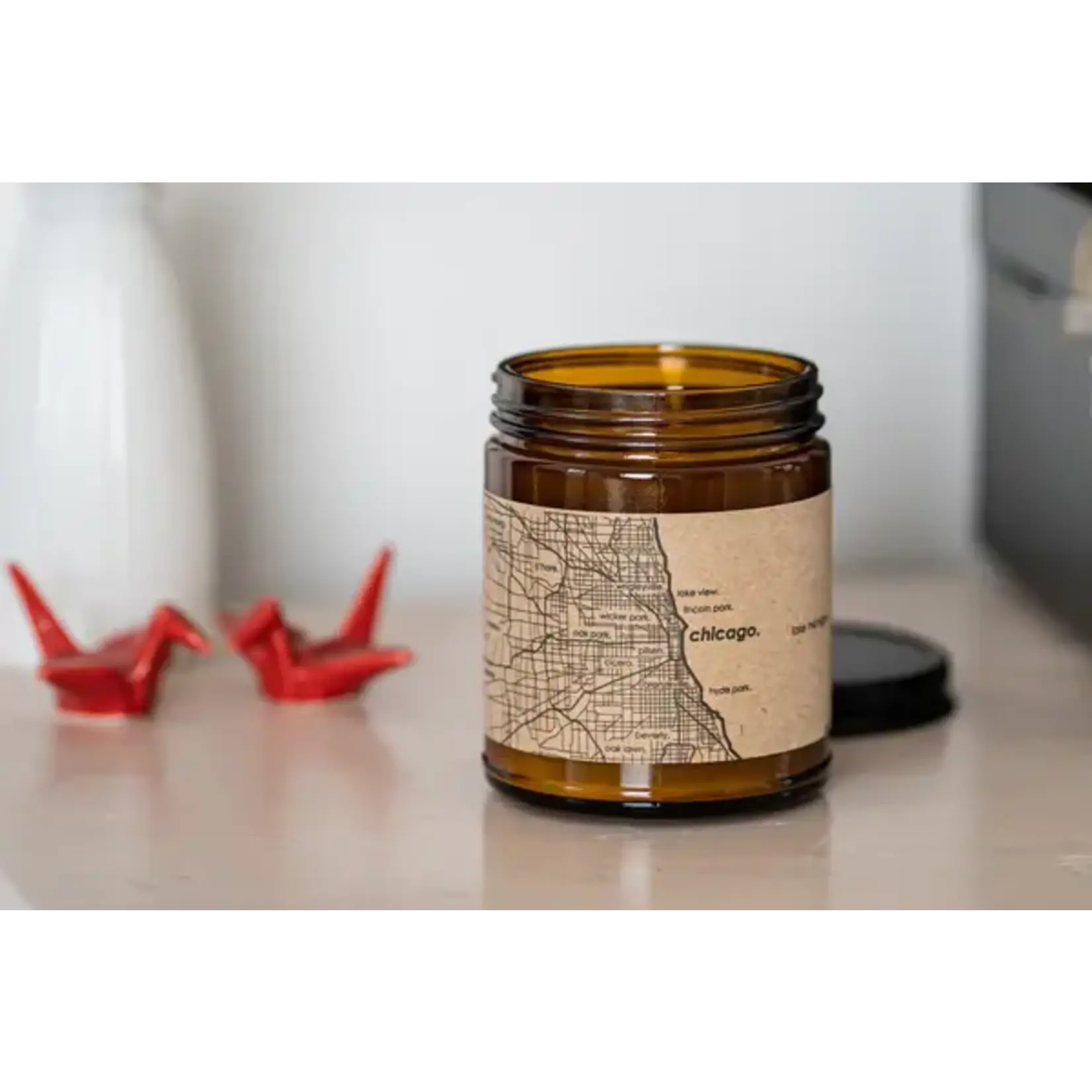 Arlington MA Map Candle | Ocean Breeze