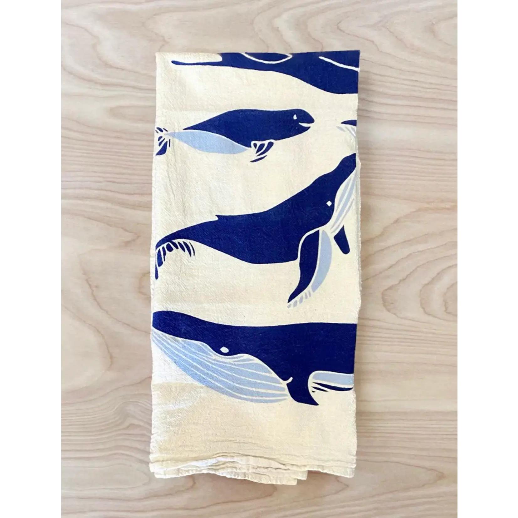 Whales Tea Towel