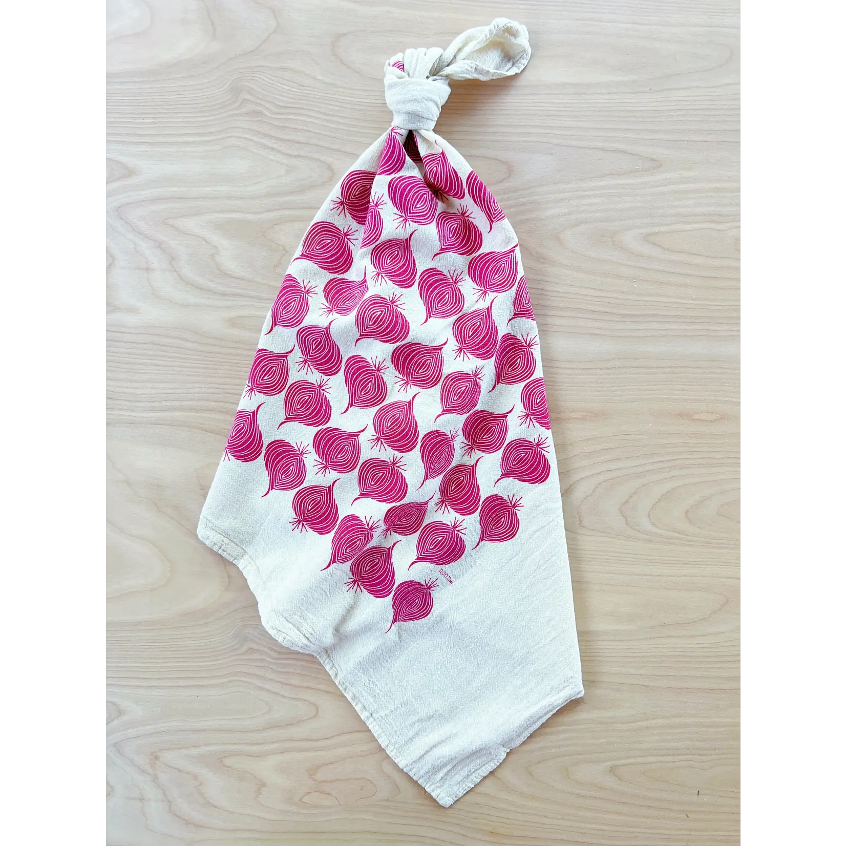 Red Onion Tea Towel