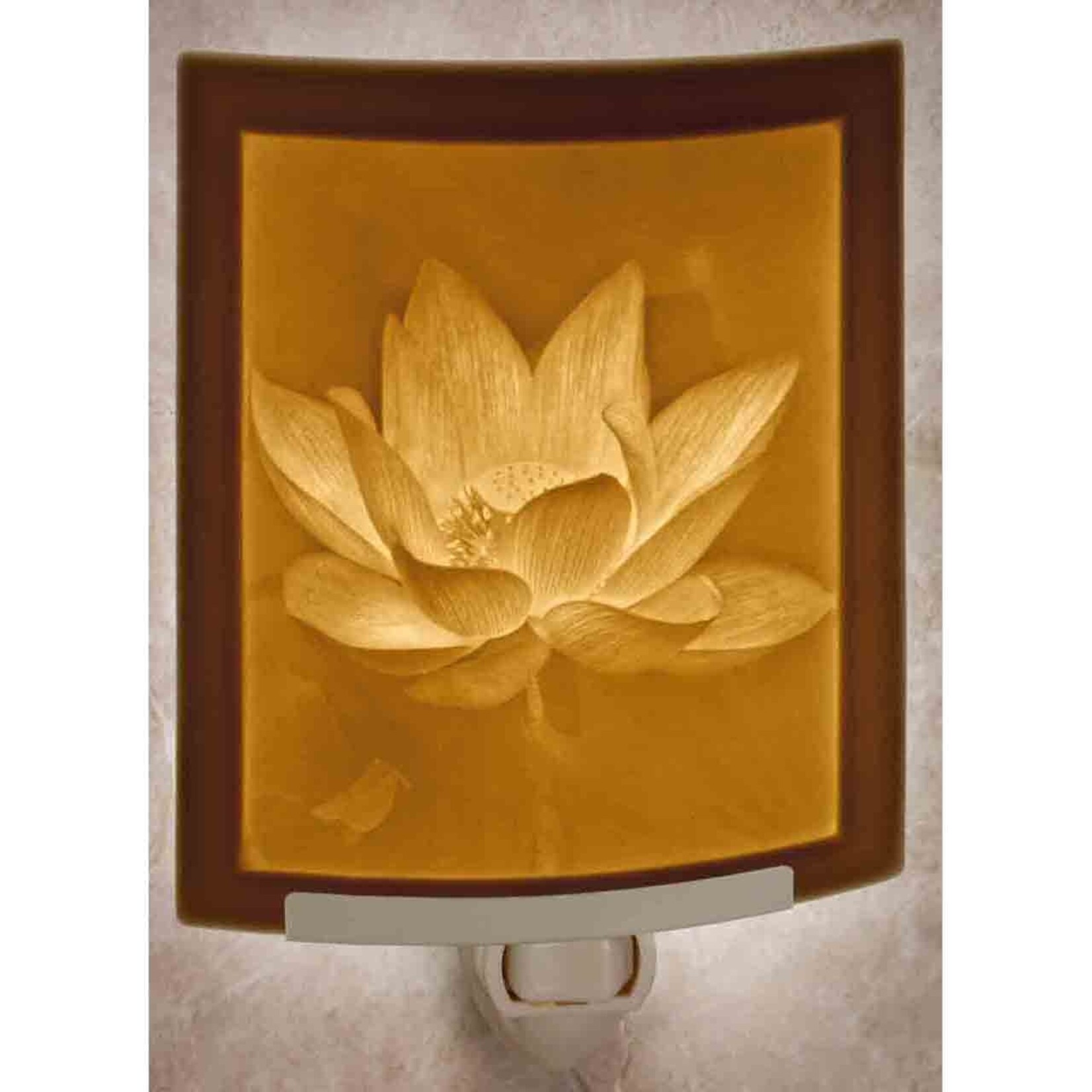 Lotus Flower Porcelain Lithophane Night Light
