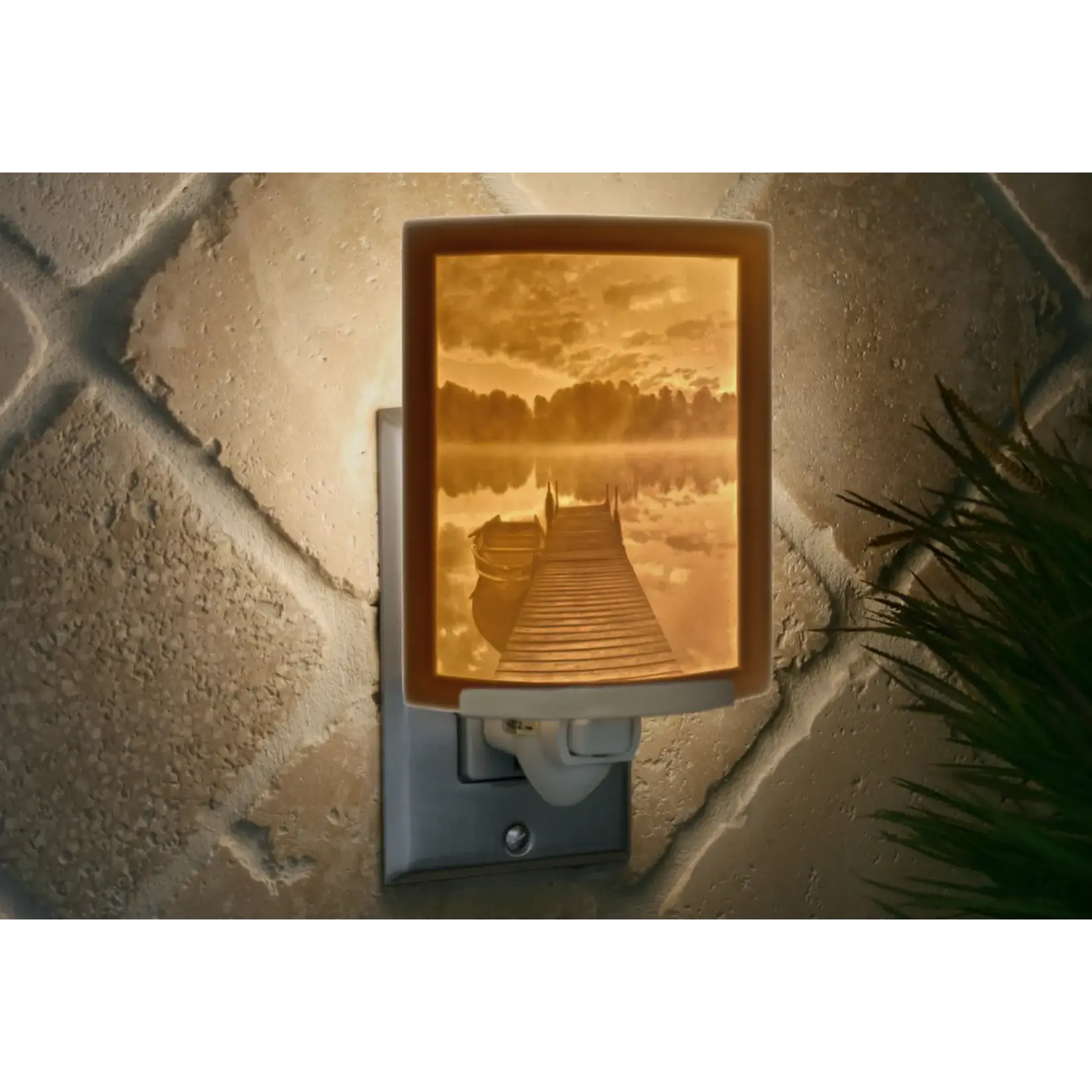 Pierside Morning Porcelain Lithophane Night Light