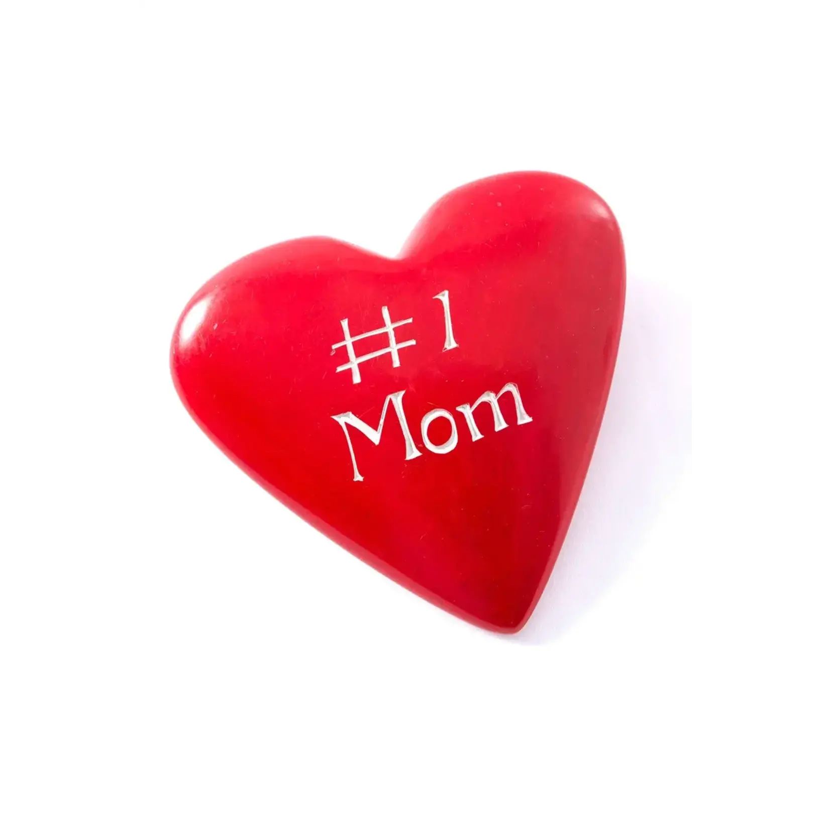 "#1 Mom" Heart Stone