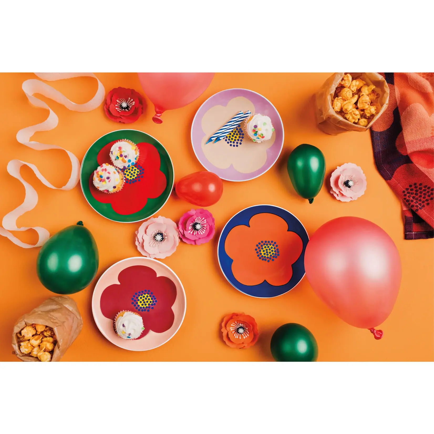 Poppy Appetizer Plates (Set of 4)
