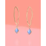 Abstract Dainty Hoop Lavender