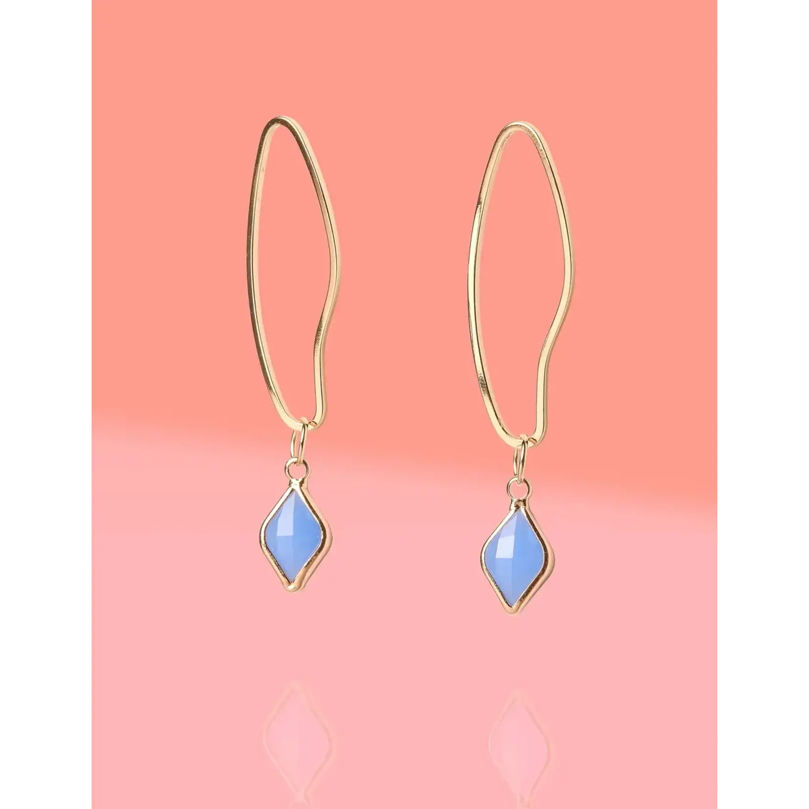 Abstract Dainty Hoop Lavender