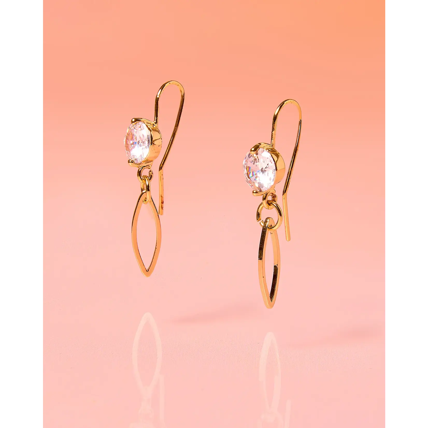 Dainty 18k Gold Plated Hook Earrings