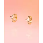 Tiny Dainty Huggie Hoop Neutral 18k Gold Plated