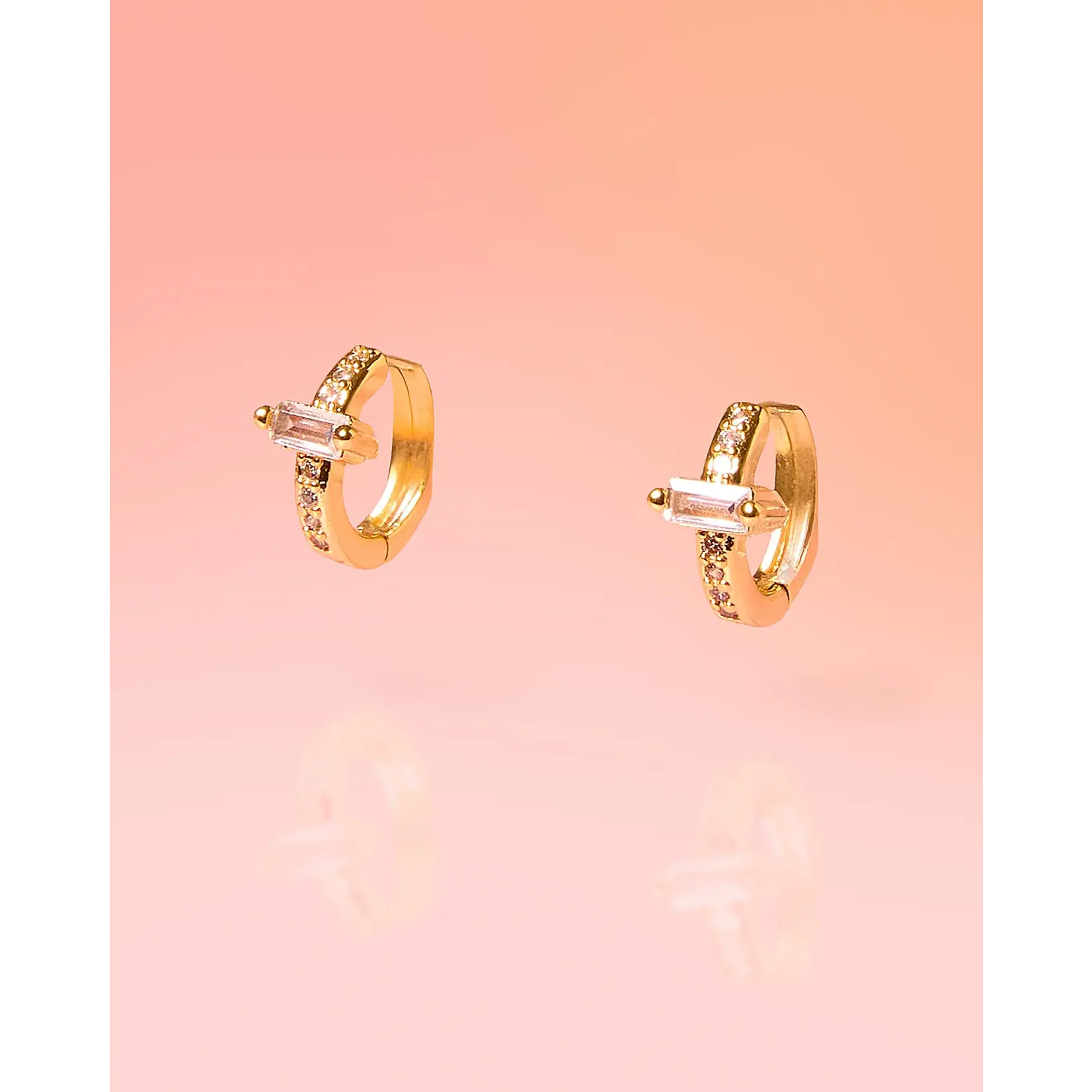 Tiny Dainty Huggie Hoop Neutral 18k Gold Plated