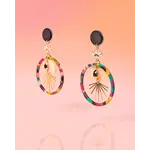 Tropic Glam Hoops Resin Black Multi