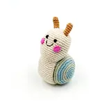 Crochet Rattle - Snail (Cream)