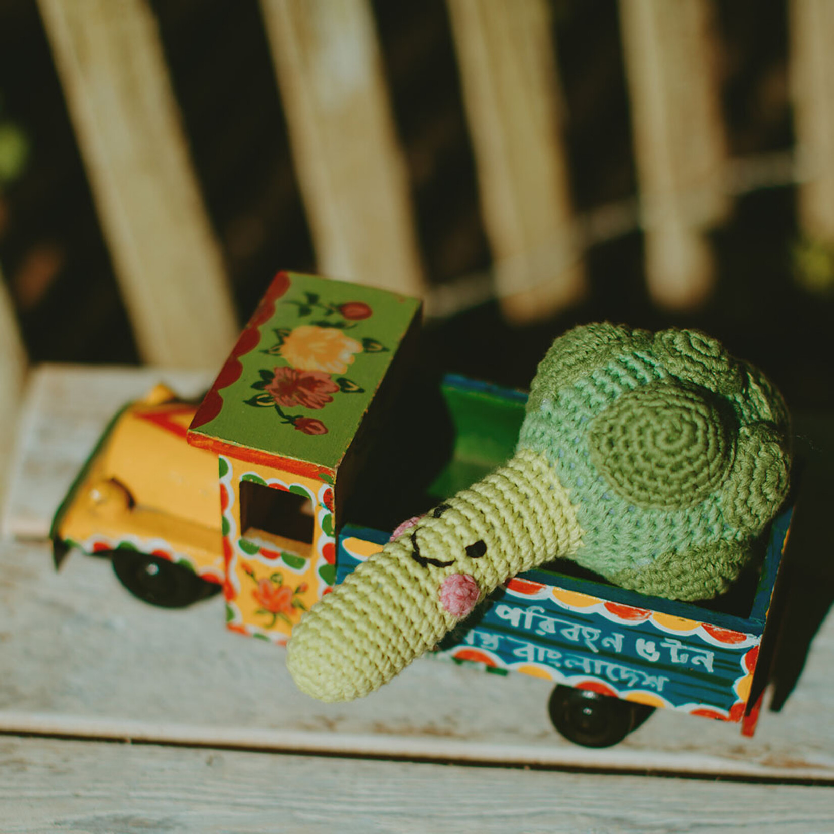 Crochet Rattle - Broccoli