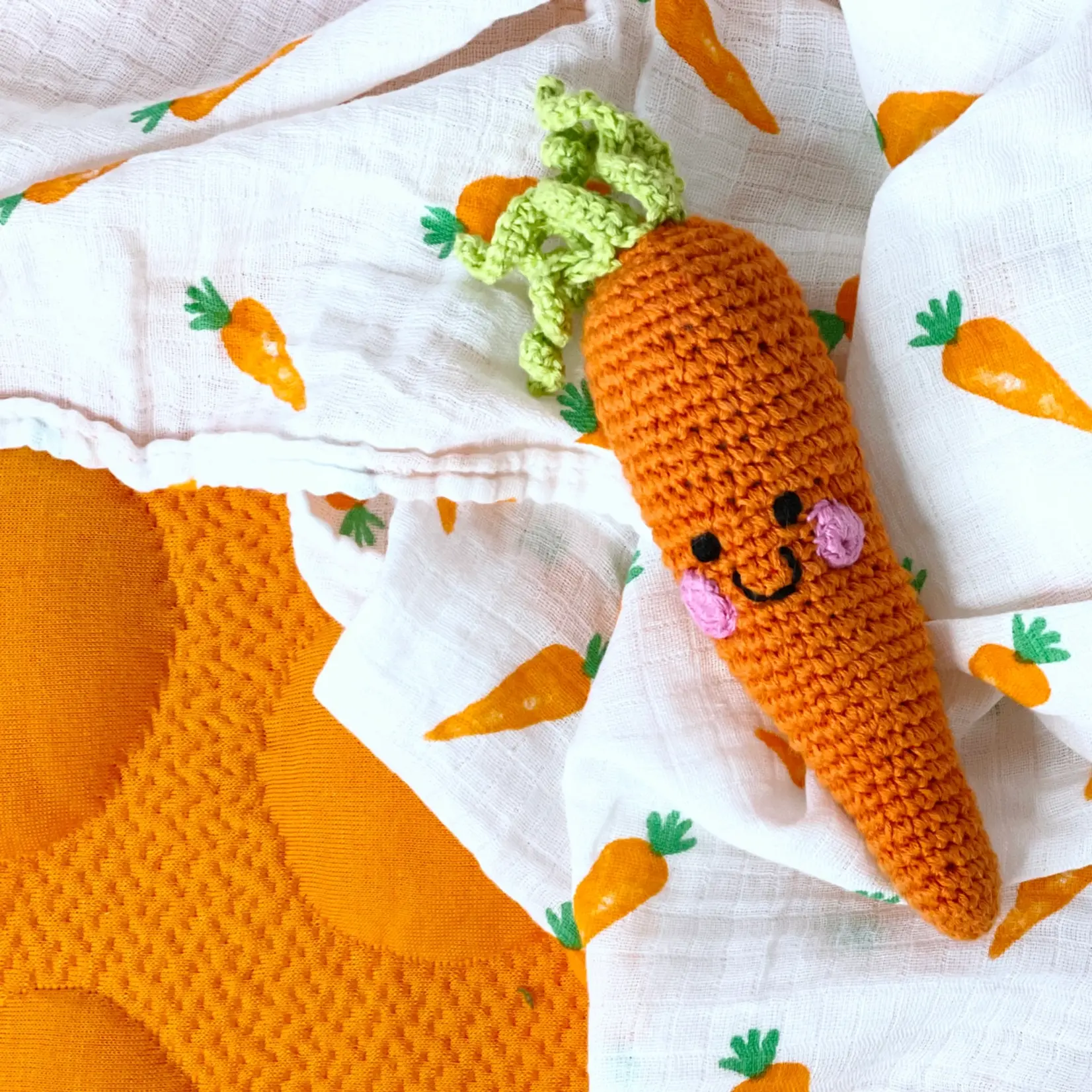 Crochet Rattle - Carrot