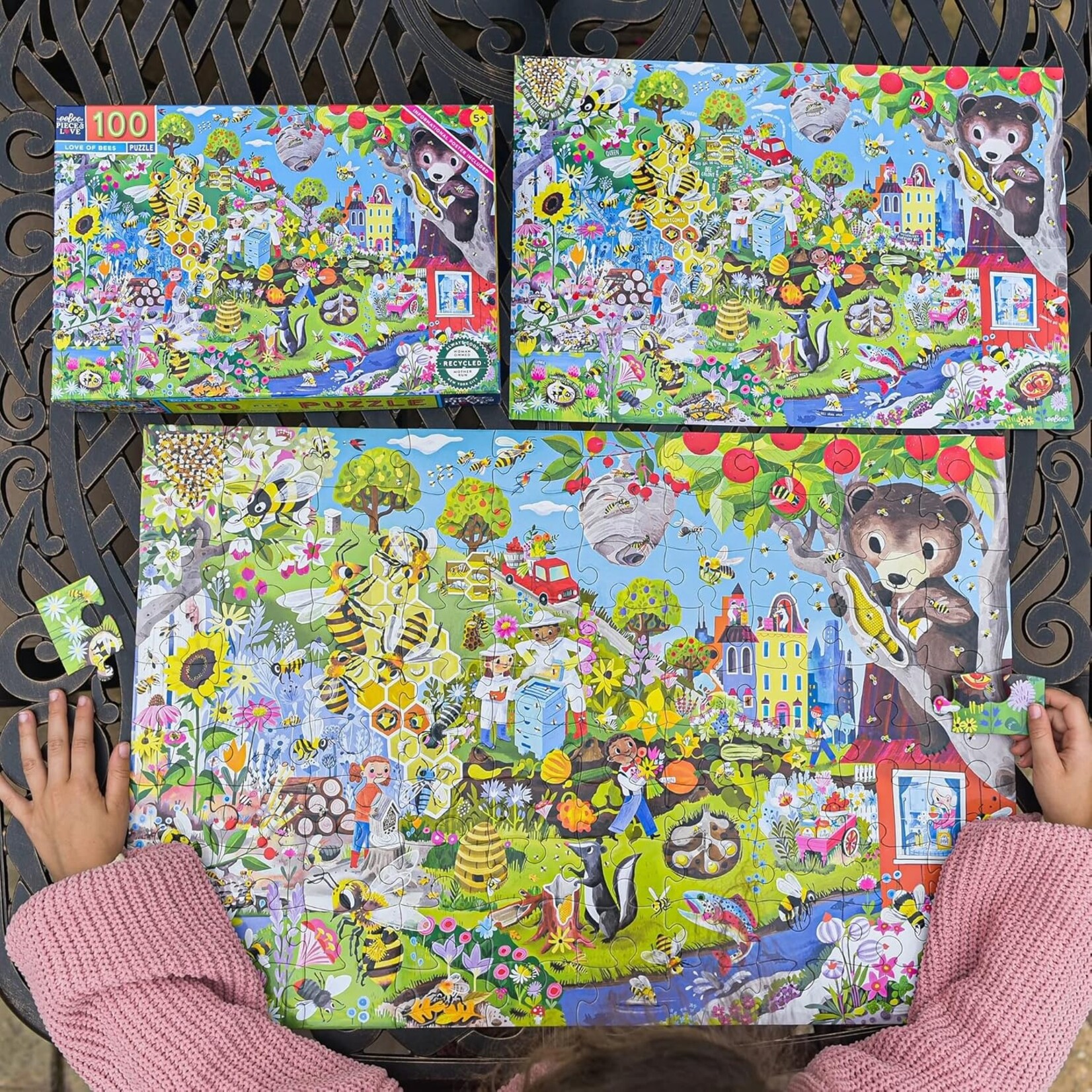 eeboo Love of Bees 100 Piece Puzzle