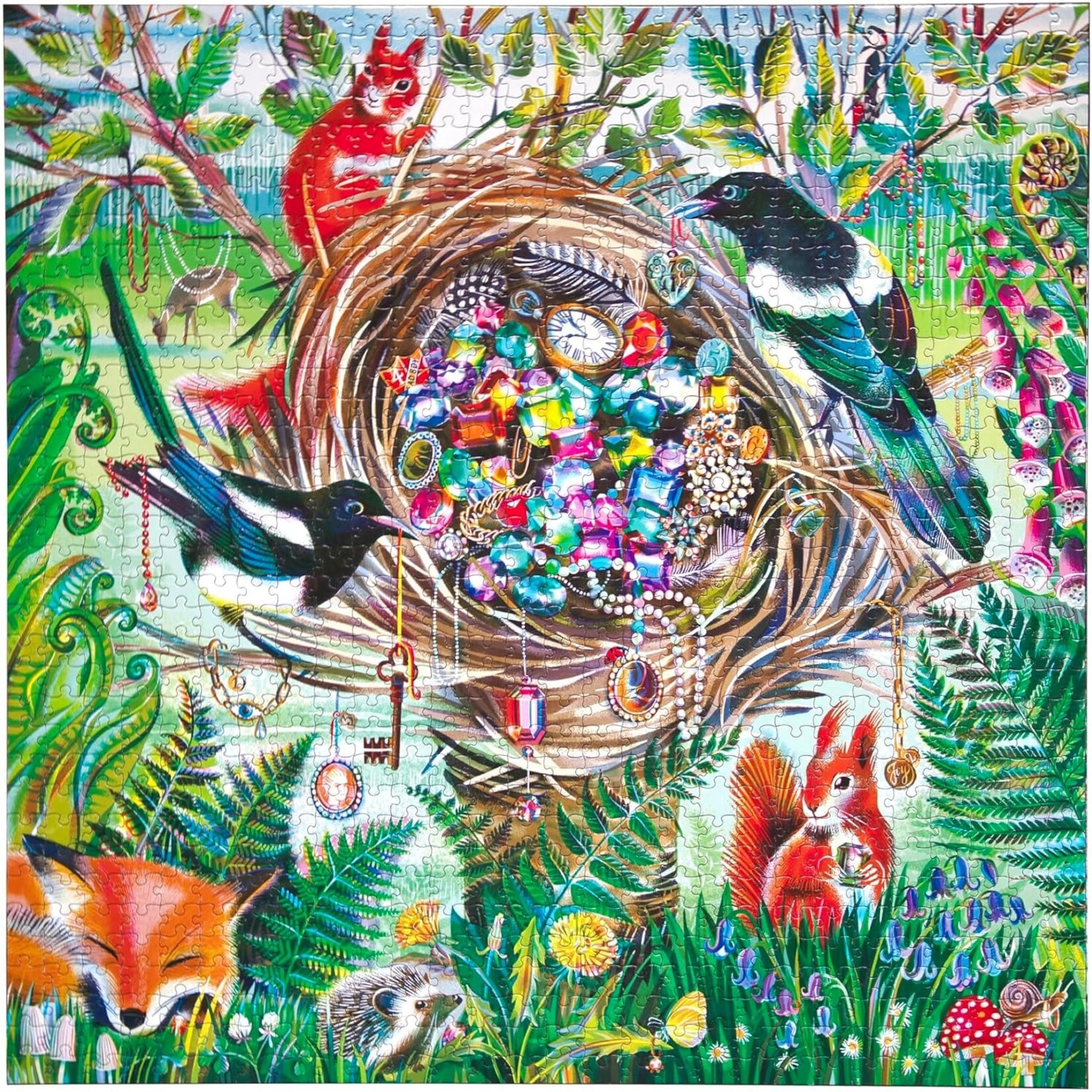 eeboo Wildlife Treasure 1000 Piece Square Puzzle