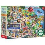 eeboo Animals in Town 20 Piece Rectangle Puzzle