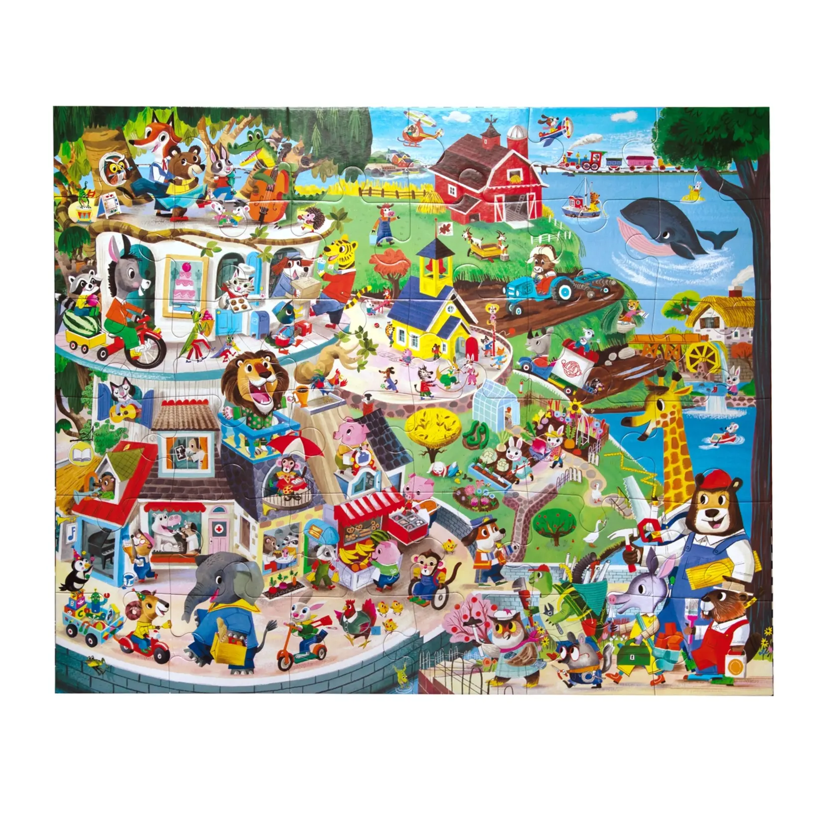 eeboo Friendly Town 36 Giant Puzzle