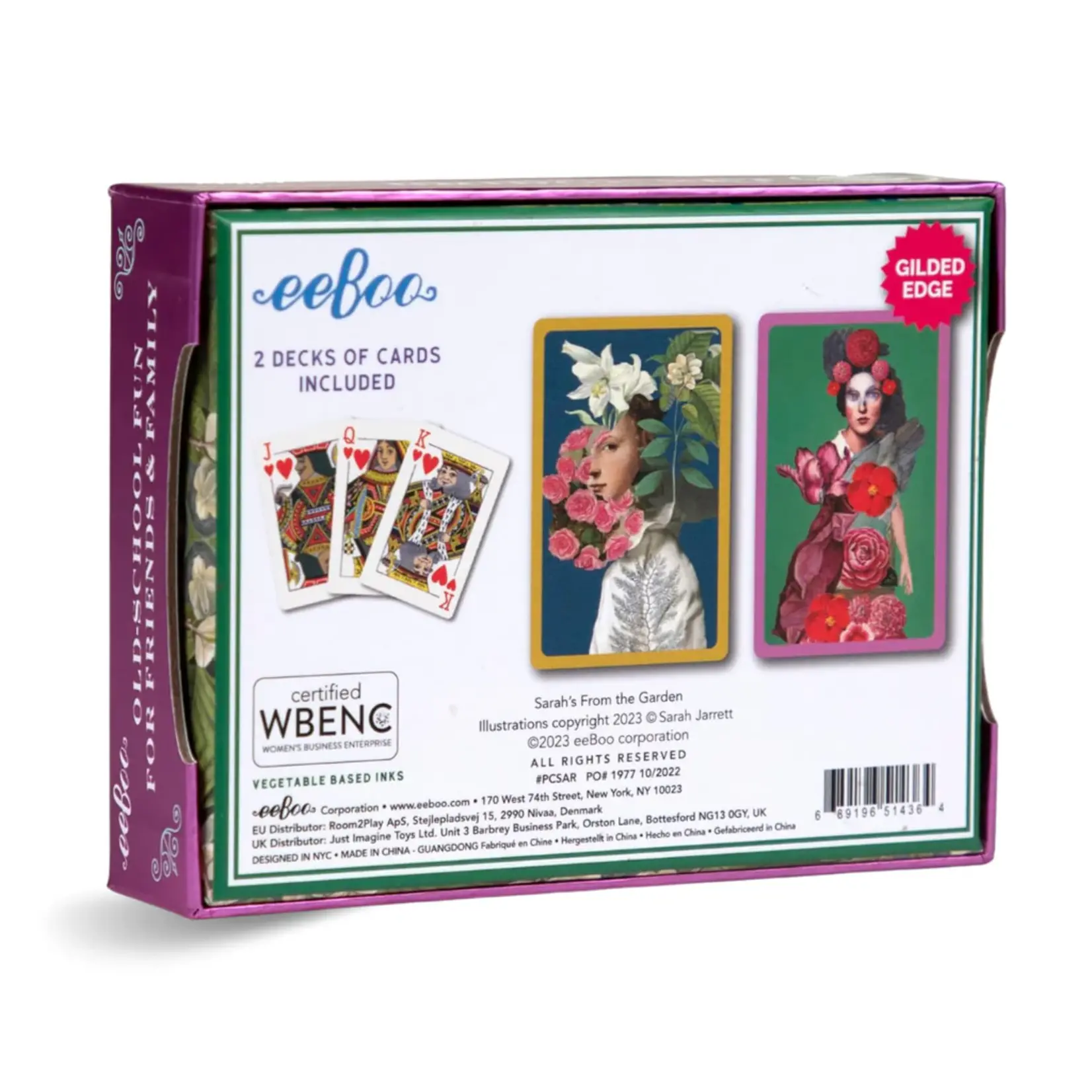 eeboo Bridge 2-Deck Card Set - Sarah's From the Garden