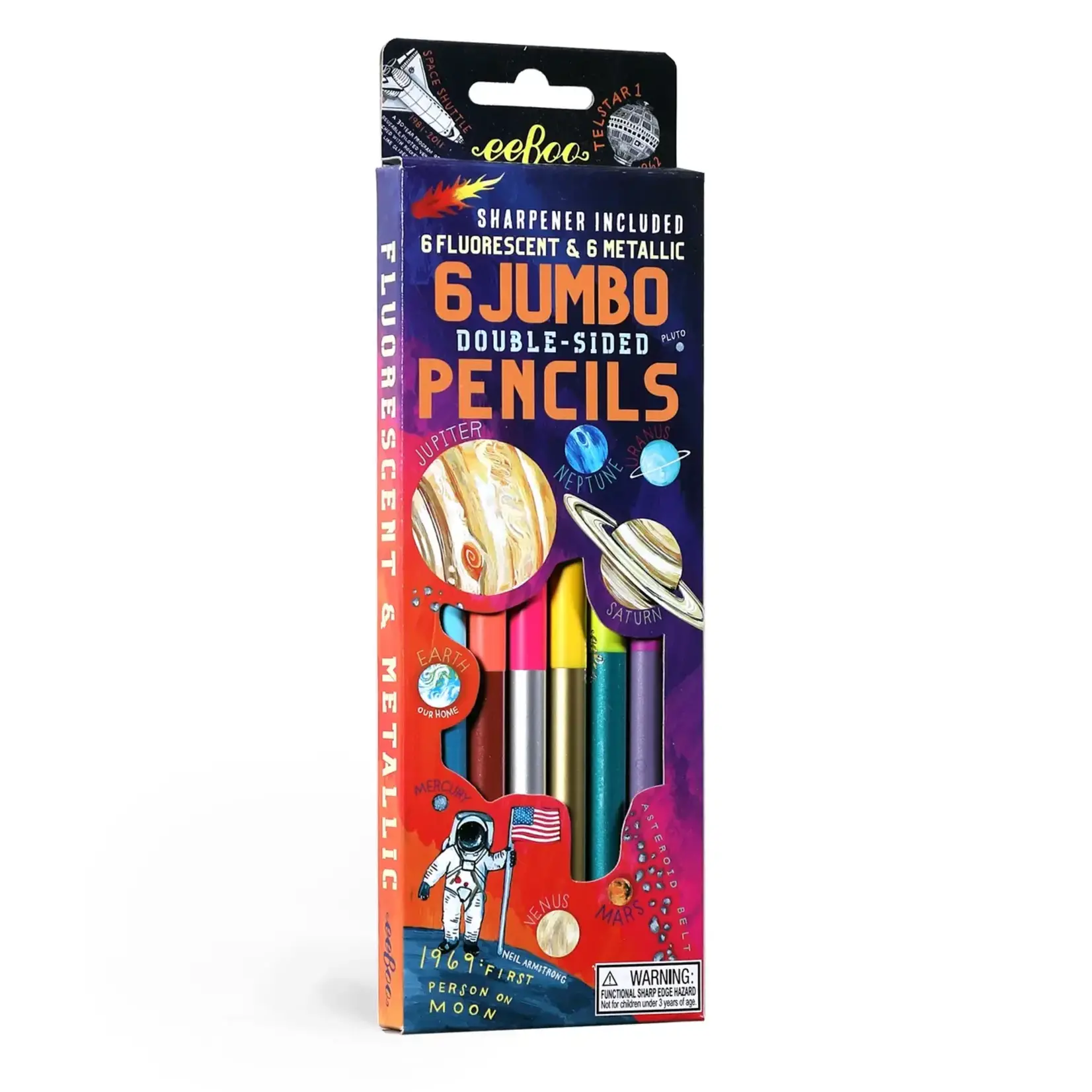 eeboo Solar System 6 Jumbo Double Pencils